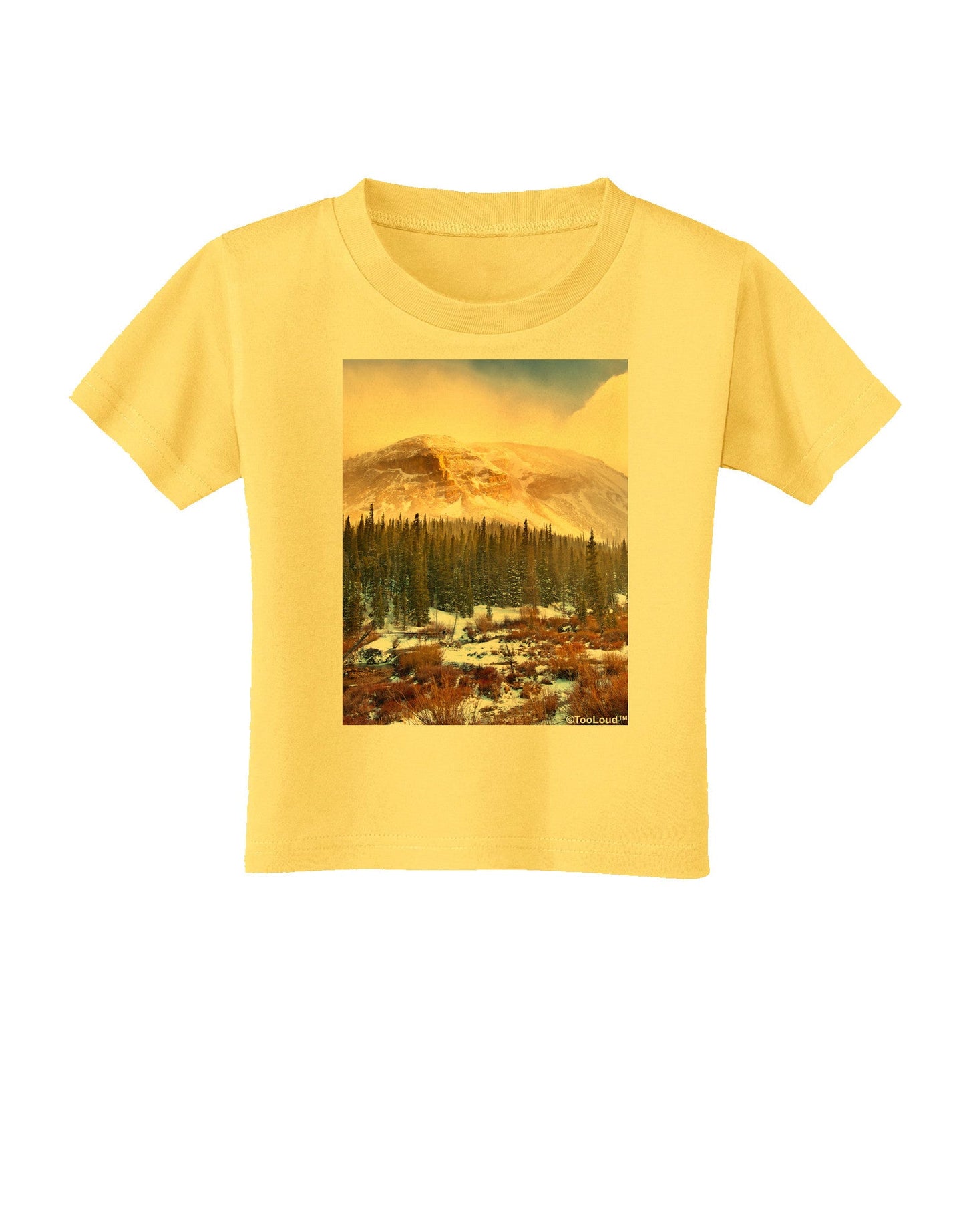 Nature Photography - Mountain Glow Toddler T-Shirt-Toddler T-Shirt-TooLoud-Yellow-2T-Davson Sales