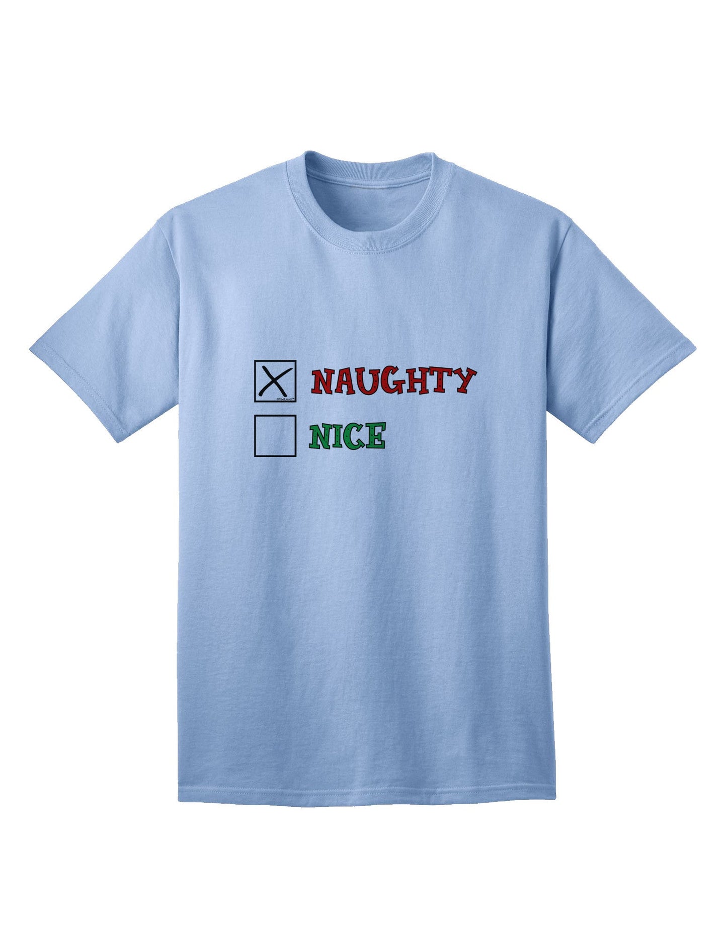 Naughty or Nice Christmas Collection - Sophisticated Adult T-Shirt for the Mischievous at Heart-Mens T-shirts-TooLoud-Light-Blue-Small-Davson Sales