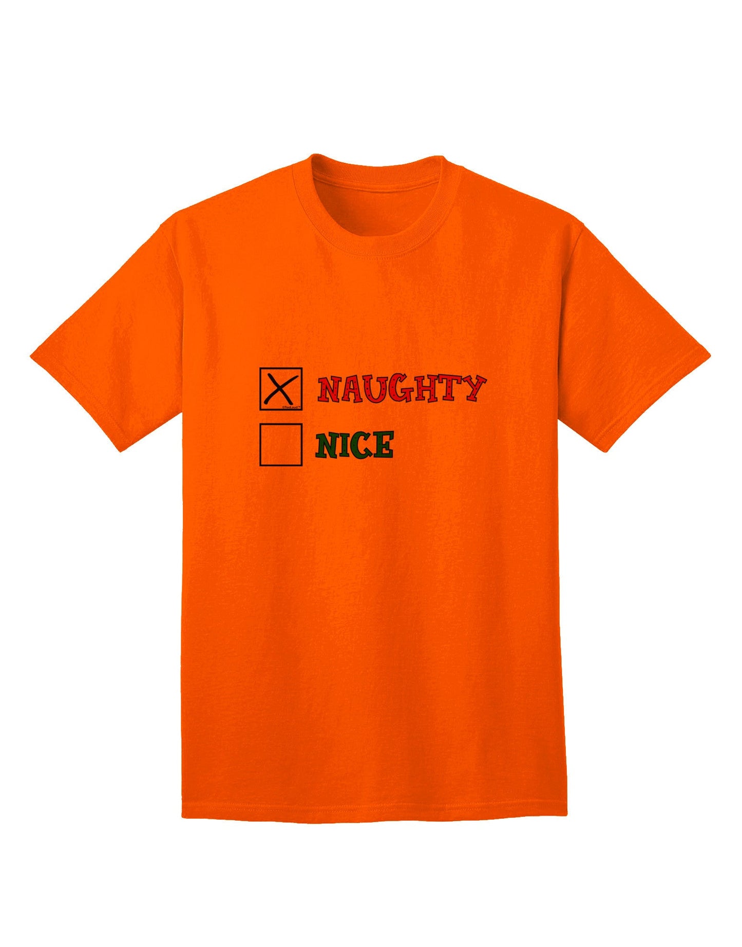 Naughty or Nice Christmas Collection - Sophisticated Adult T-Shirt for the Mischievous at Heart-Mens T-shirts-TooLoud-Orange-Small-Davson Sales
