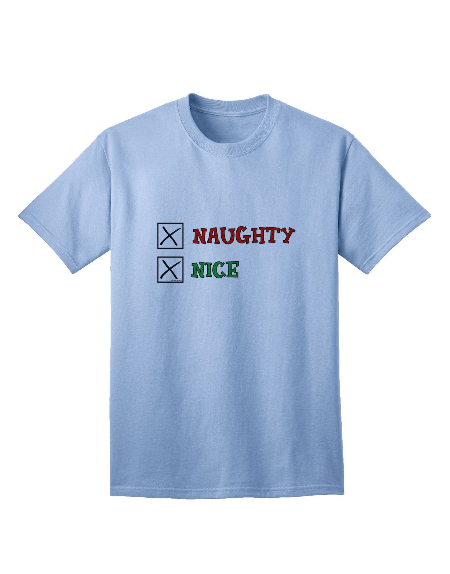 Naughty or Nice Christmas Collection - Sophisticated Adult T-Shirts for the Naughty and Nice-Mens T-shirts-TooLoud-Light-Blue-Small-Davson Sales