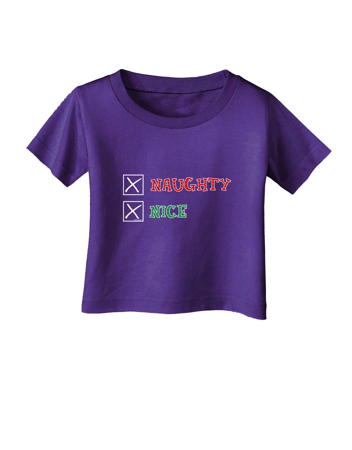 Naughty or Nice Christmas - Naughty and Nice Infant T-Shirt Dark-Infant T-Shirt-TooLoud-Purple-06-Months-Davson Sales