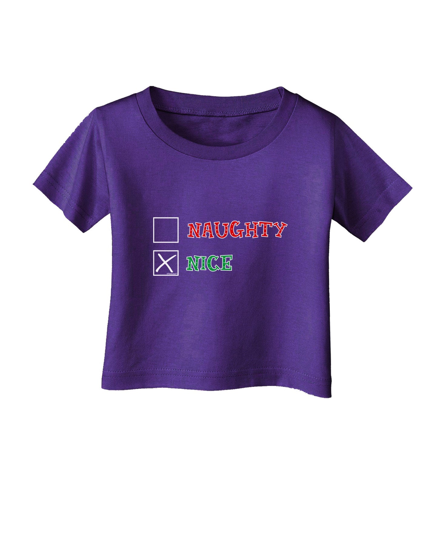 Naughty or Nice Christmas - Nice Infant T-Shirt Dark-Infant T-Shirt-TooLoud-Purple-06-Months-Davson Sales