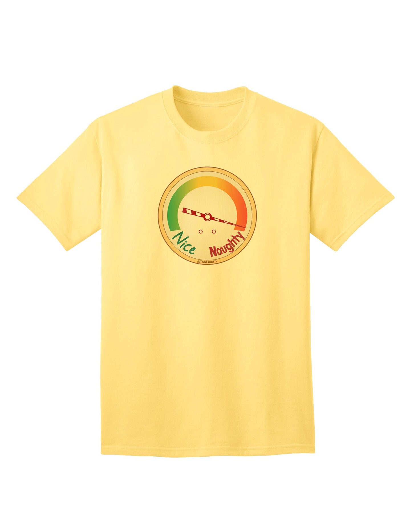 Naughty or Nice Meter Naughty Adult T-Shirt-unisex t-shirt-TooLoud-Yellow-Small-Davson Sales
