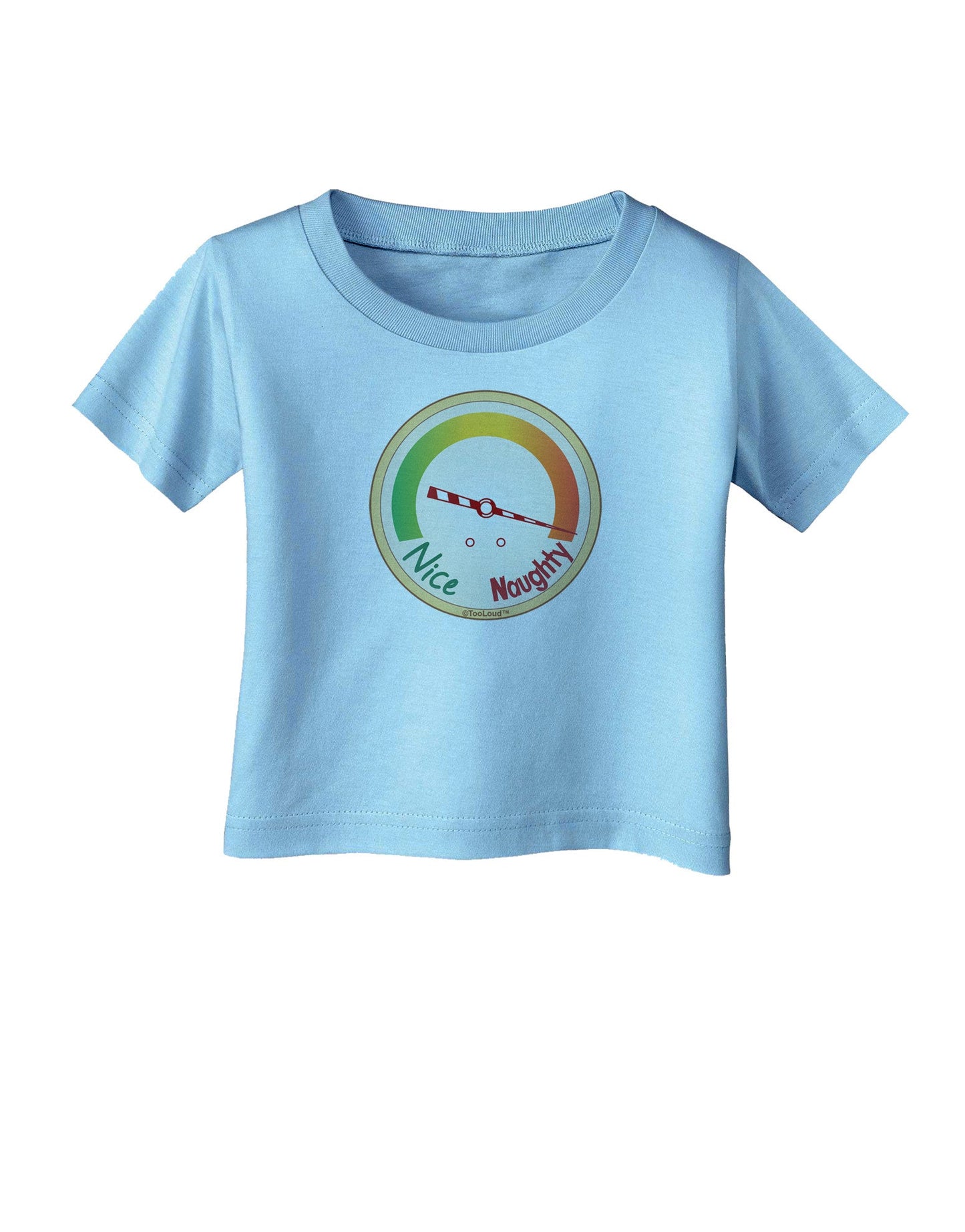 Naughty or Nice Meter Naughty Infant T-Shirt-Infant T-Shirt-TooLoud-Aquatic-Blue-06-Months-Davson Sales