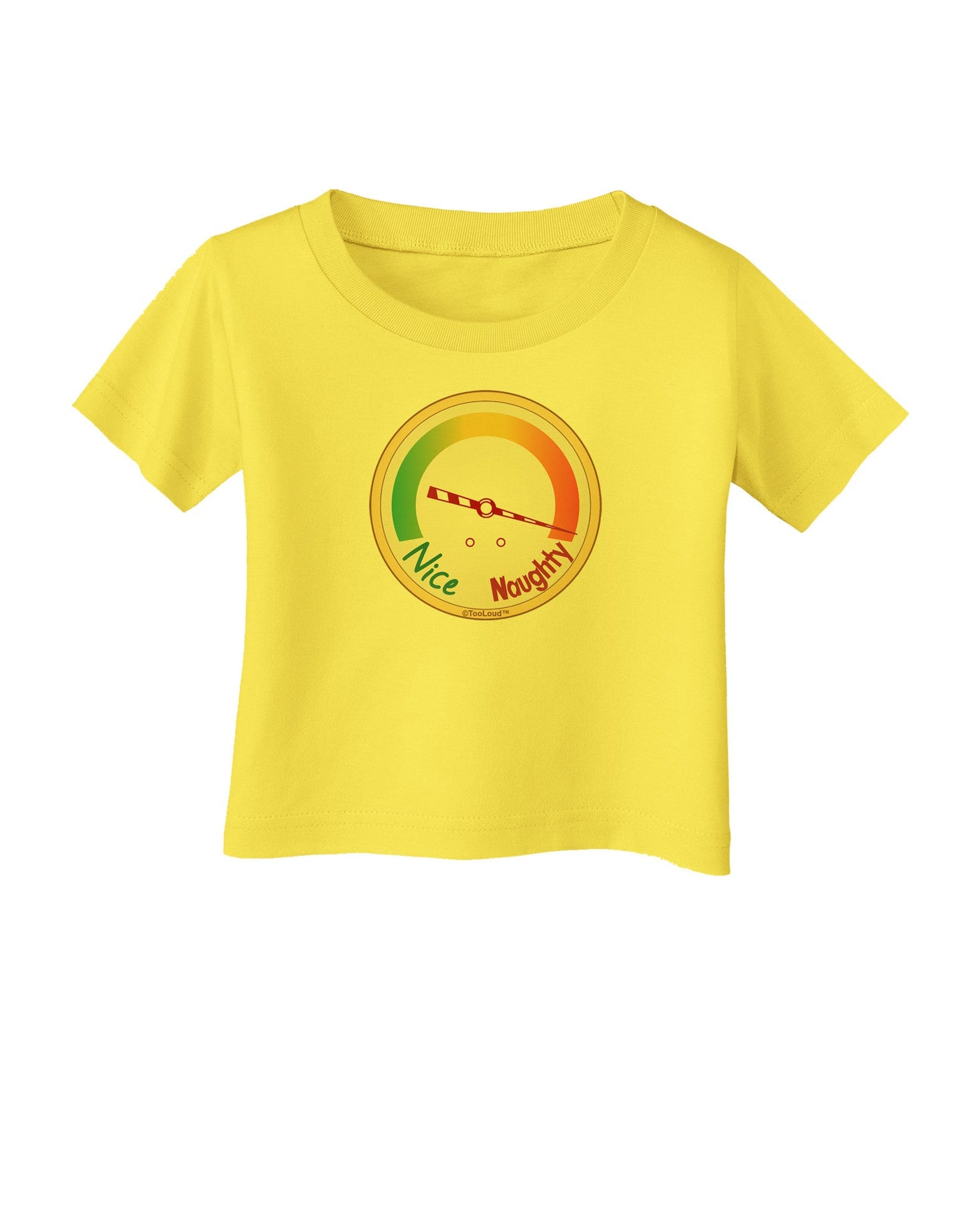 Naughty or Nice Meter Naughty Infant T-Shirt-Infant T-Shirt-TooLoud-Yellow-06-Months-Davson Sales