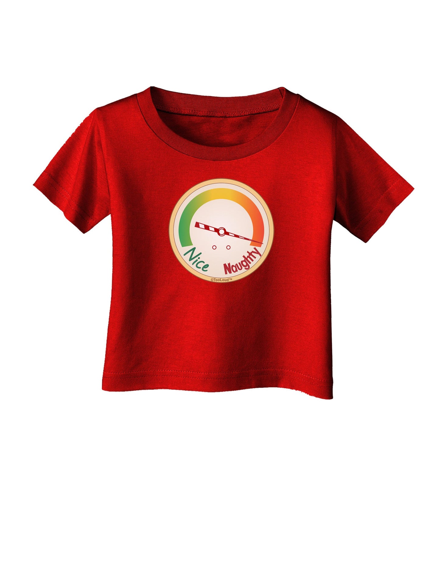 Naughty or Nice Meter Naughty Infant T-Shirt Dark-Infant T-Shirt-TooLoud-Red-06-Months-Davson Sales