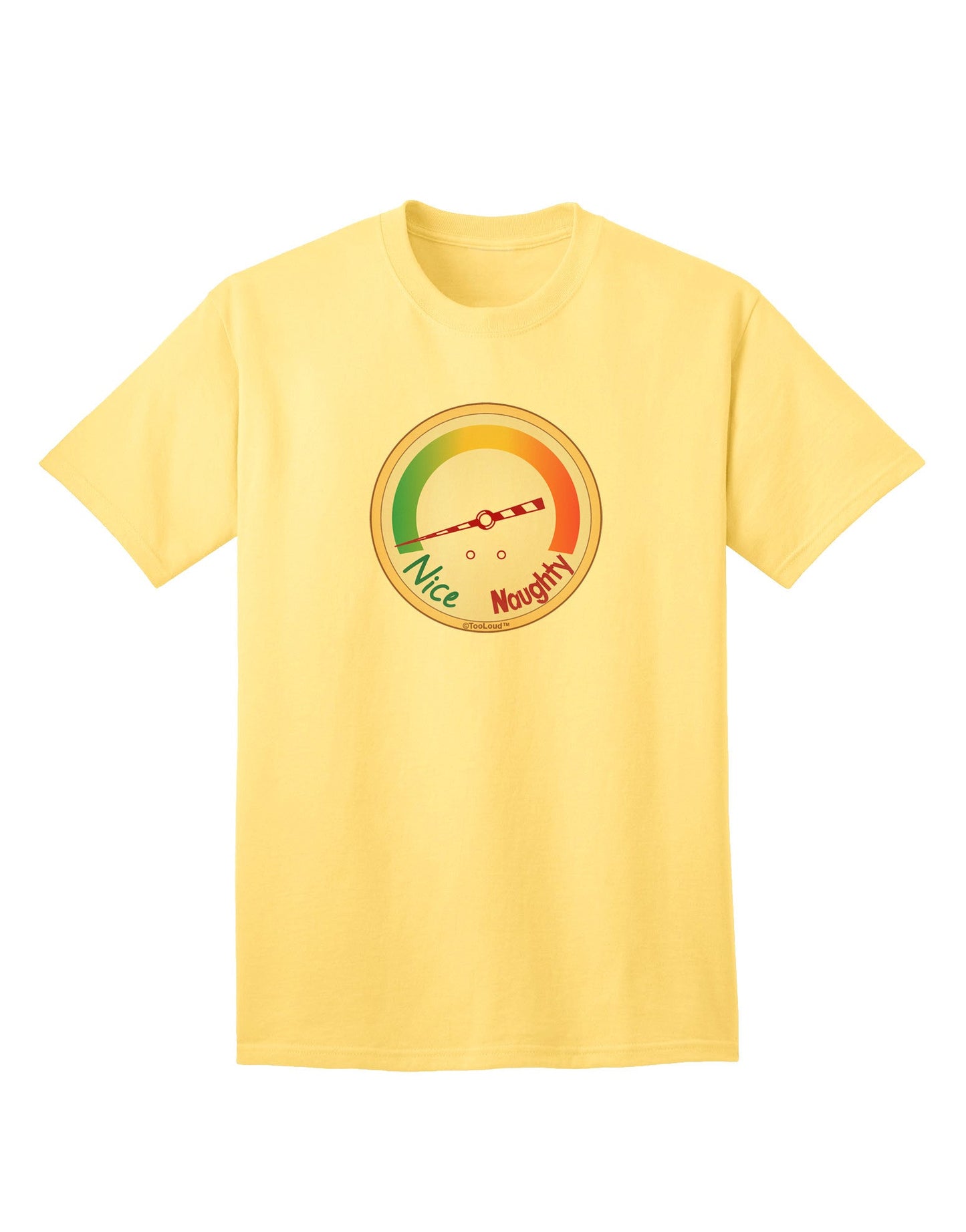 Naughty or Nice Meter Nice Adult T-Shirt-unisex t-shirt-TooLoud-Yellow-Small-Davson Sales