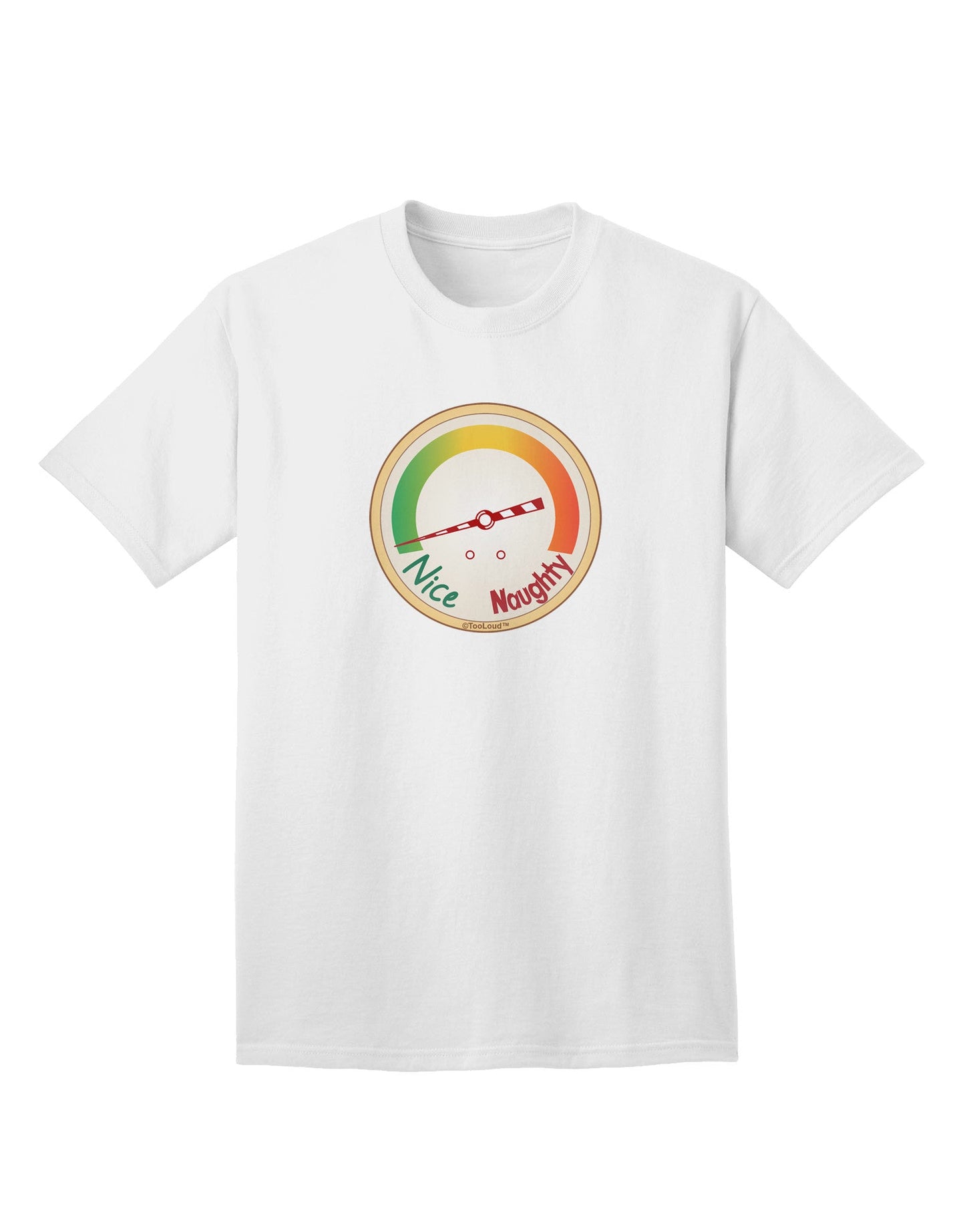 Naughty or Nice Meter Nice Adult T-Shirt-unisex t-shirt-TooLoud-White-Small-Davson Sales