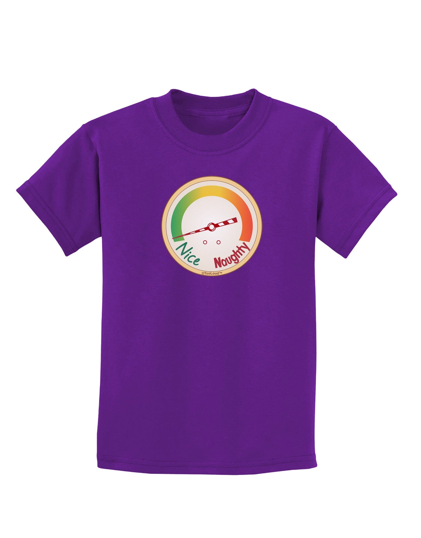 Naughty or Nice Meter Nice Childrens Dark T-Shirt-Childrens T-Shirt-TooLoud-Purple-X-Small-Davson Sales