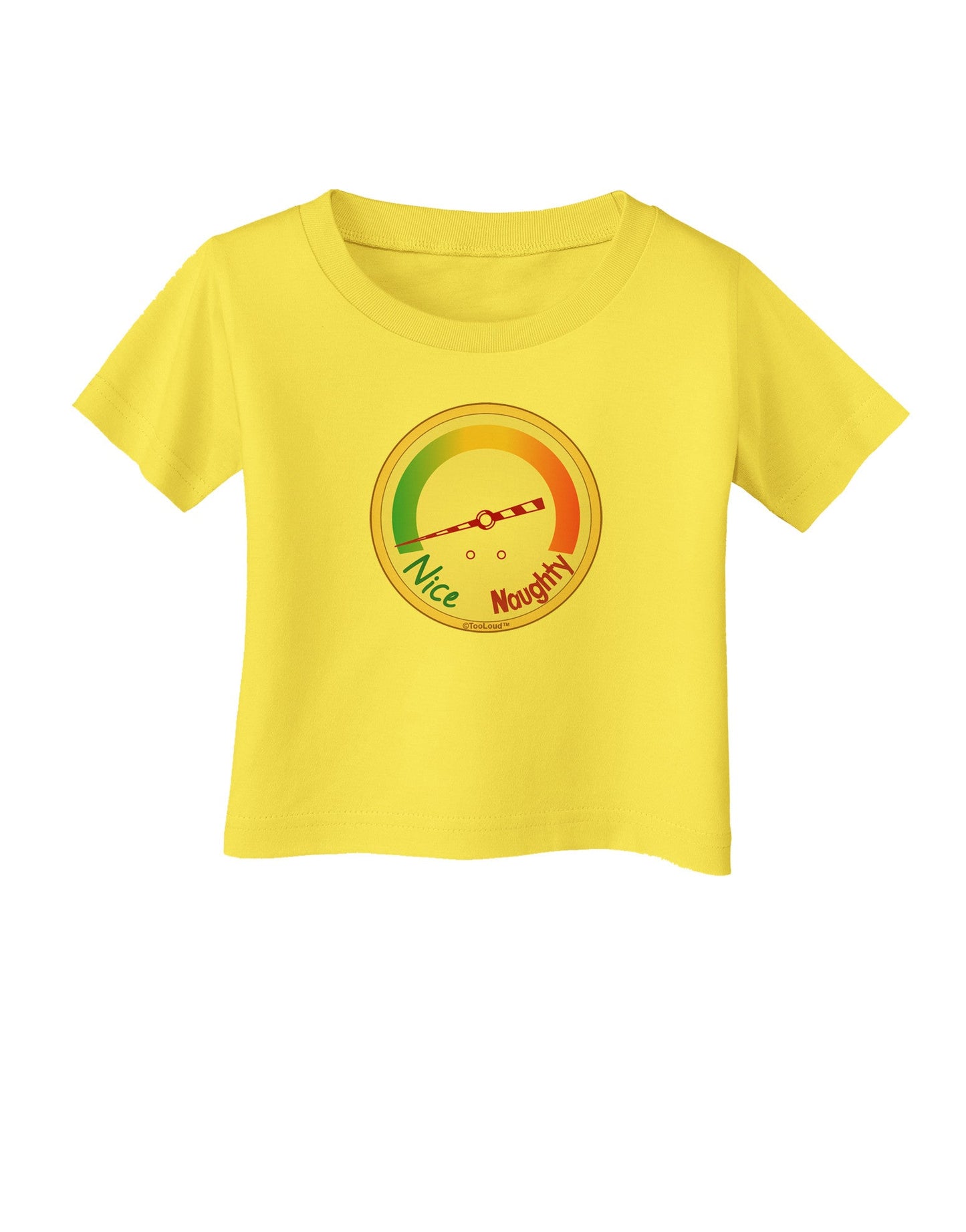 Naughty or Nice Meter Nice Infant T-Shirt-Infant T-Shirt-TooLoud-Yellow-06-Months-Davson Sales