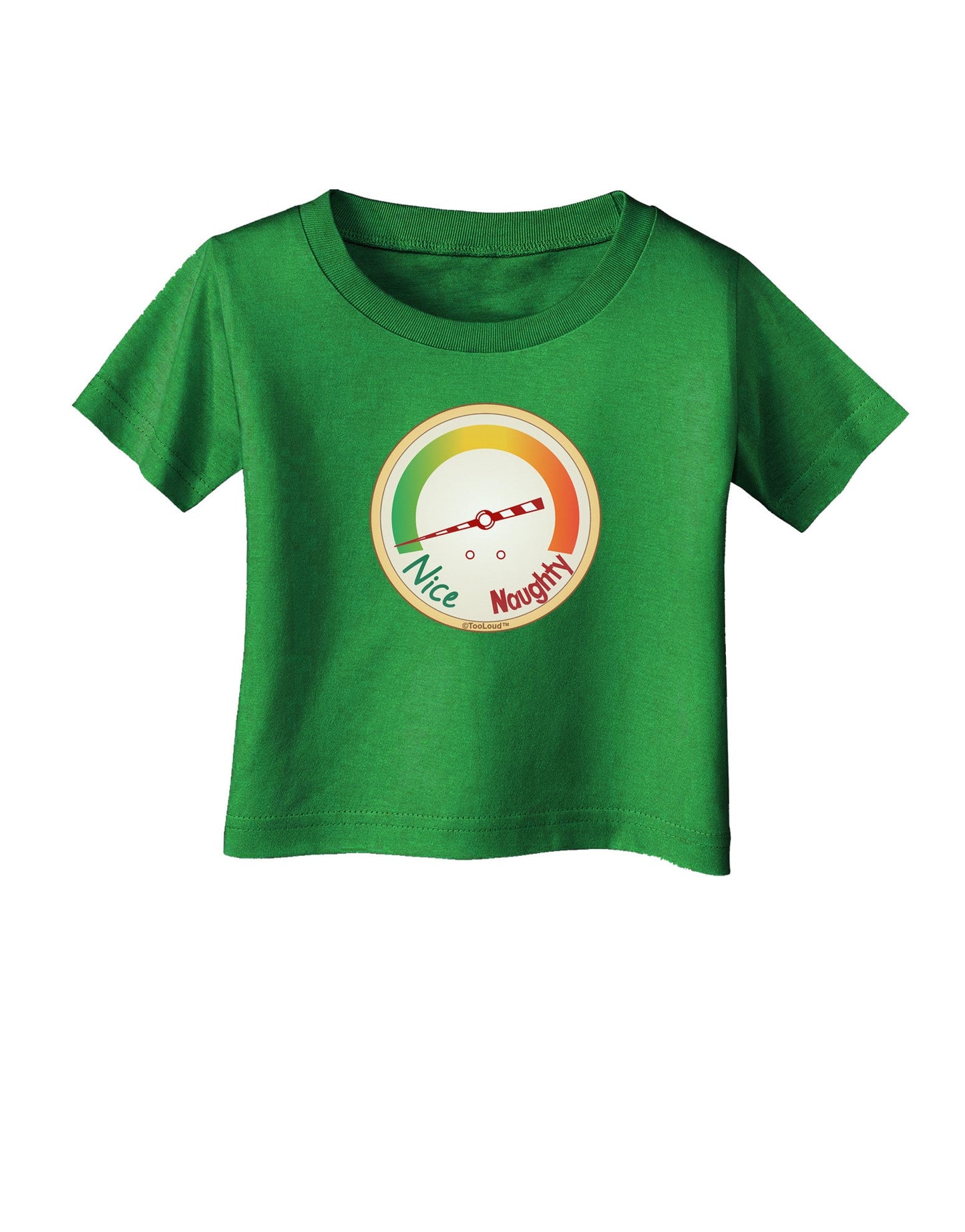 Naughty or Nice Meter Nice Infant T-Shirt Dark-Infant T-Shirt-TooLoud-Clover-Green-06-Months-Davson Sales