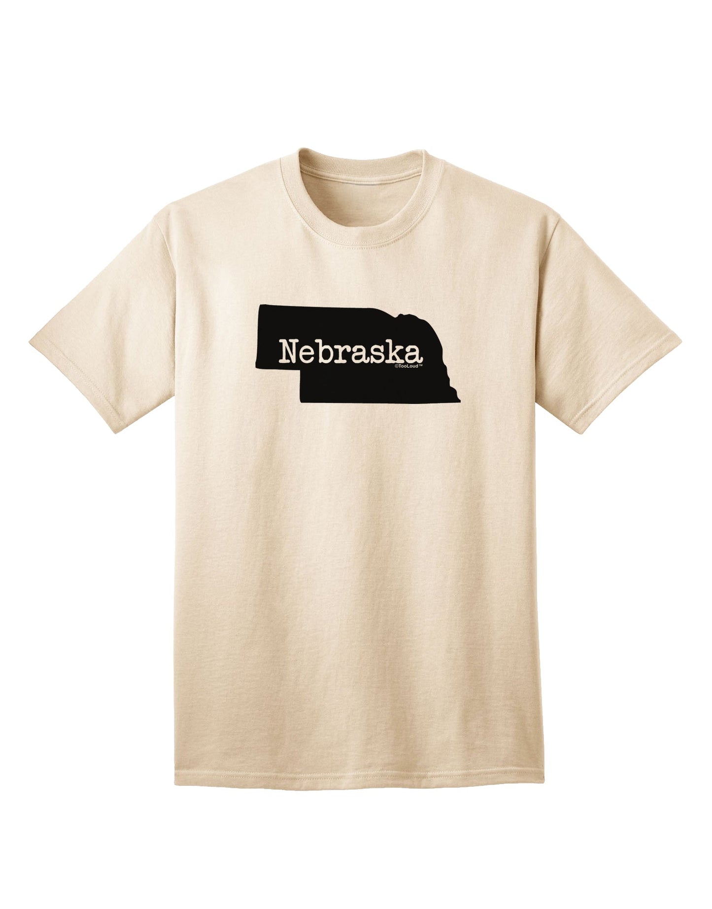 Nebraska - United States Shape Adult T-Shirt: A Stylish Addition to Your Wardrobe by TooLoud-Mens T-shirts-TooLoud-Natural-Small-Davson Sales