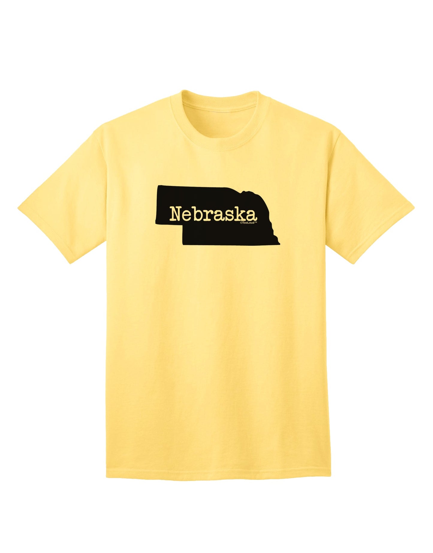 Nebraska - United States Shape Adult T-Shirt: A Stylish Addition to Your Wardrobe by TooLoud-Mens T-shirts-TooLoud-Yellow-Small-Davson Sales
