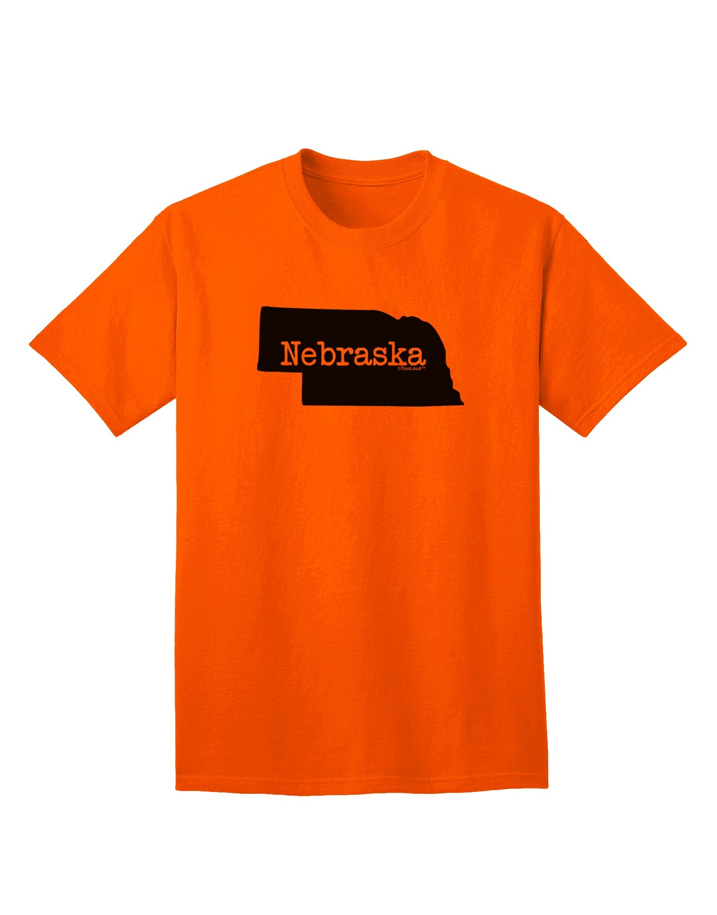 Nebraska - United States Shape Adult T-Shirt: A Stylish Addition to Your Wardrobe by TooLoud-Mens T-shirts-TooLoud-Orange-Small-Davson Sales