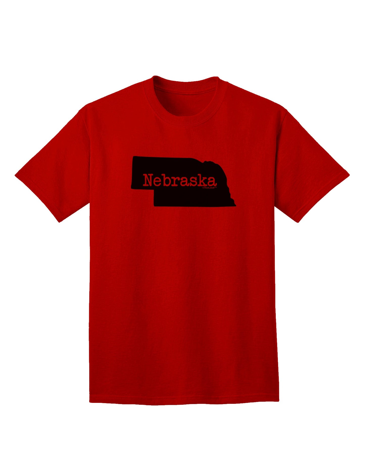 Nebraska - United States Shape Adult T-Shirt: A Stylish Addition to Your Wardrobe by TooLoud-Mens T-shirts-TooLoud-Red-Small-Davson Sales
