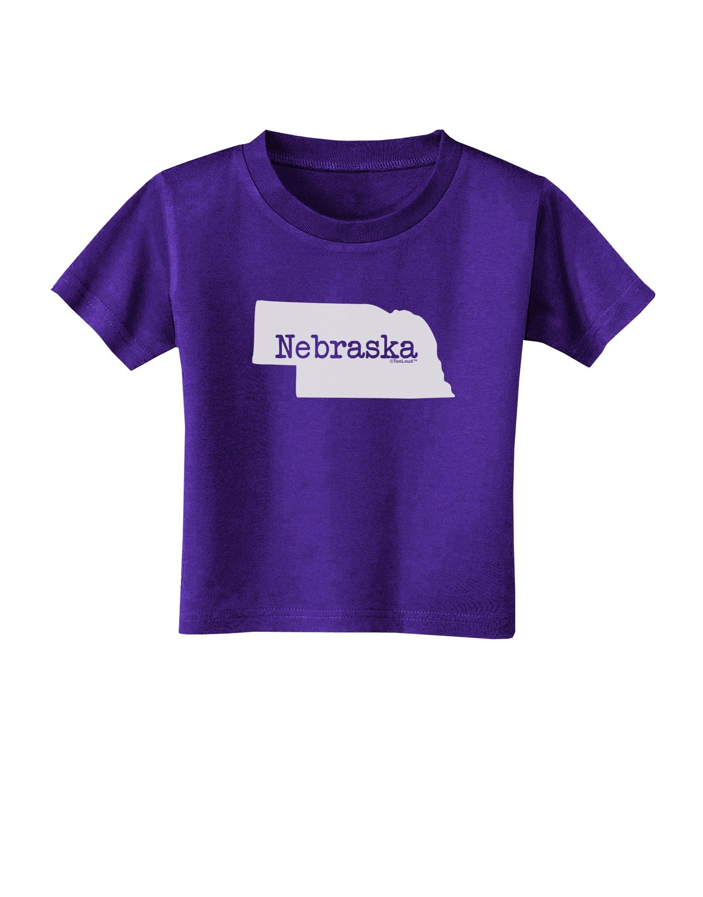 Nebraska - United States Shape Toddler T-Shirt Dark by TooLoud-Toddler T-Shirt-TooLoud-Purple-2T-Davson Sales