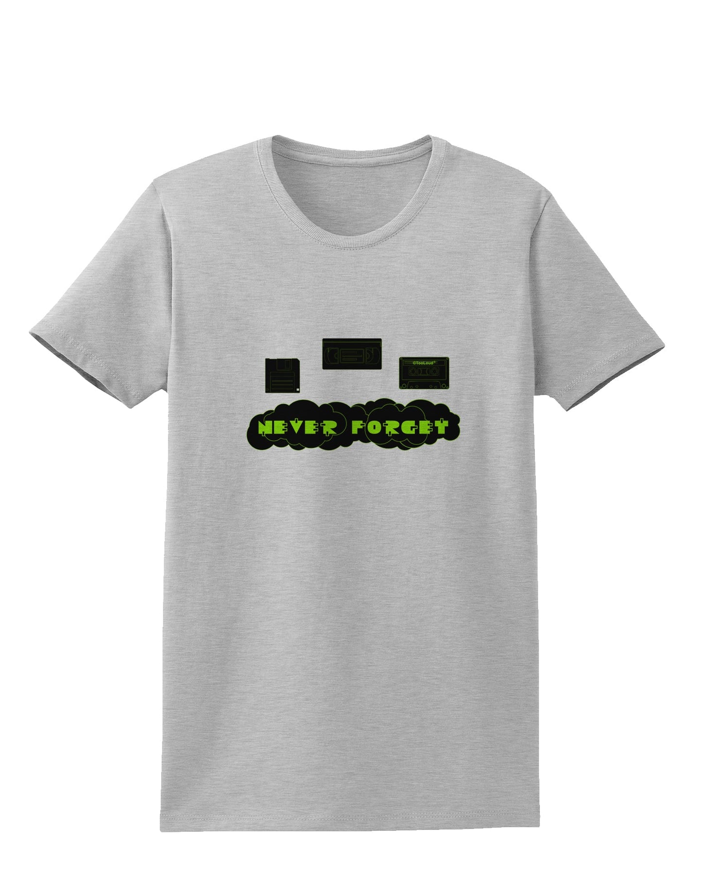 Never Forget Retro 80's Funny Womens T-Shirt by TooLoud-Womens T-Shirt-TooLoud-AshGray-X-Small-Davson Sales