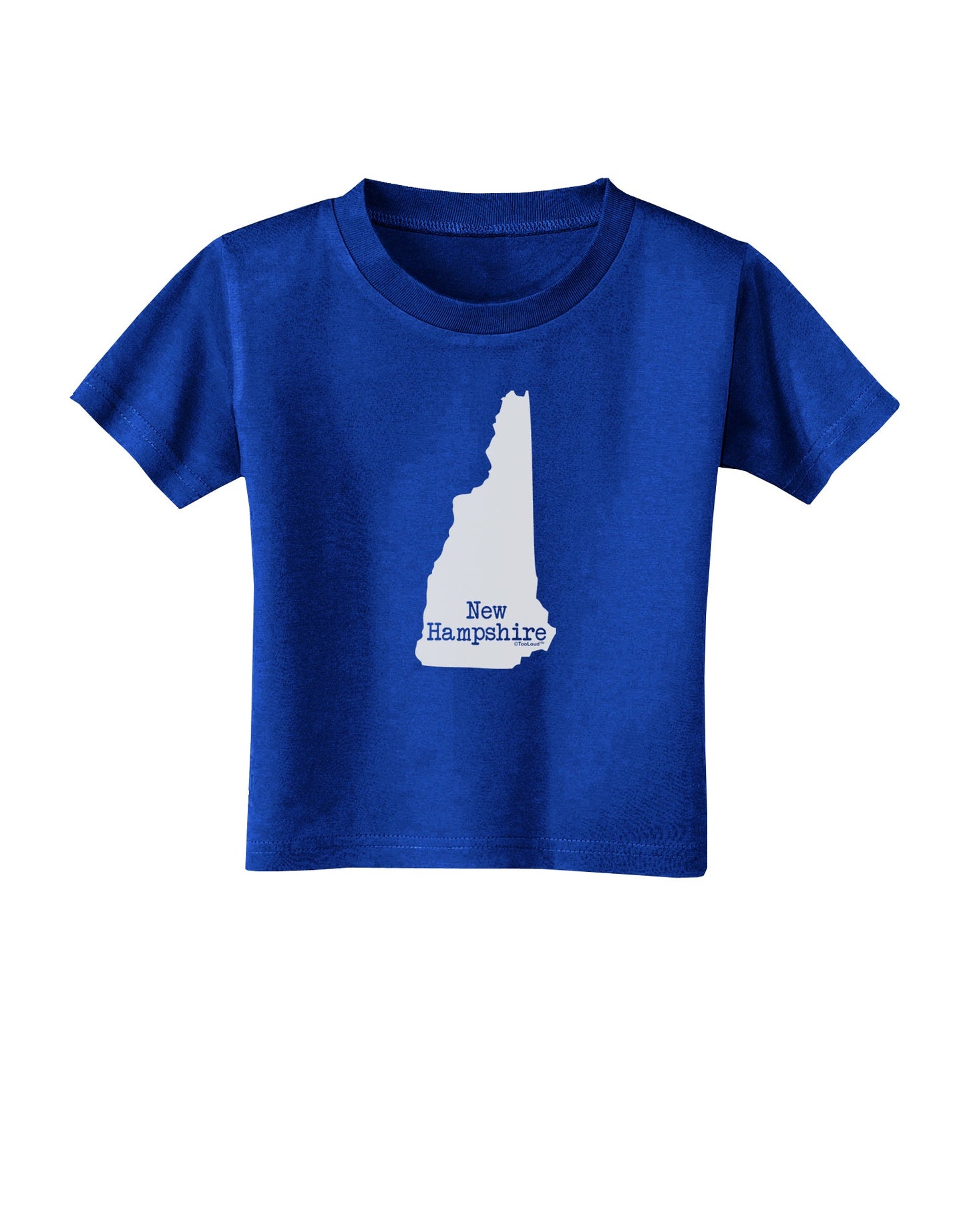 New Hampshire - United States Shape Toddler T-Shirt Dark by TooLoud-Toddler T-Shirt-TooLoud-Royal-Blue-2T-Davson Sales