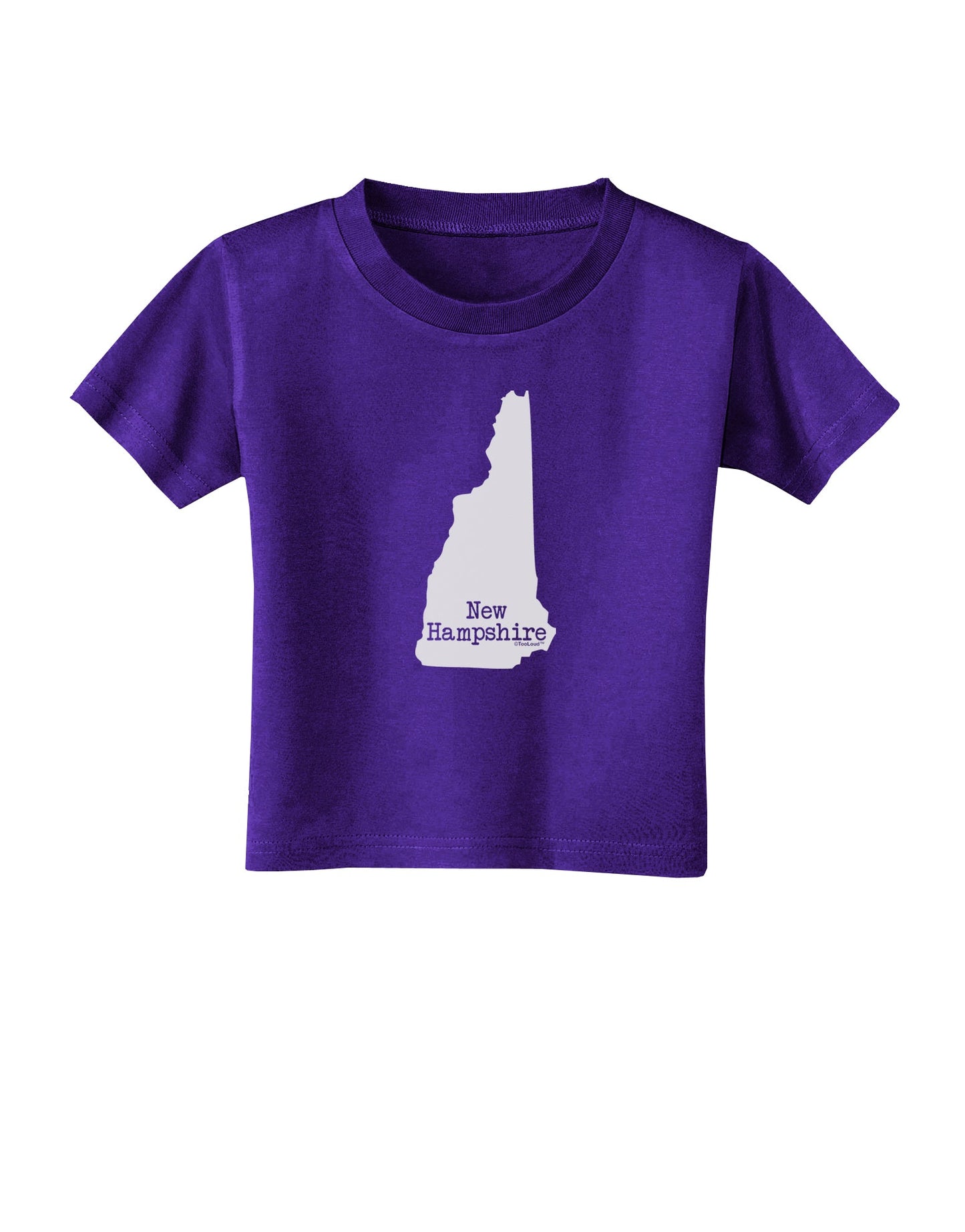 New Hampshire - United States Shape Toddler T-Shirt Dark by TooLoud-Toddler T-Shirt-TooLoud-Purple-2T-Davson Sales
