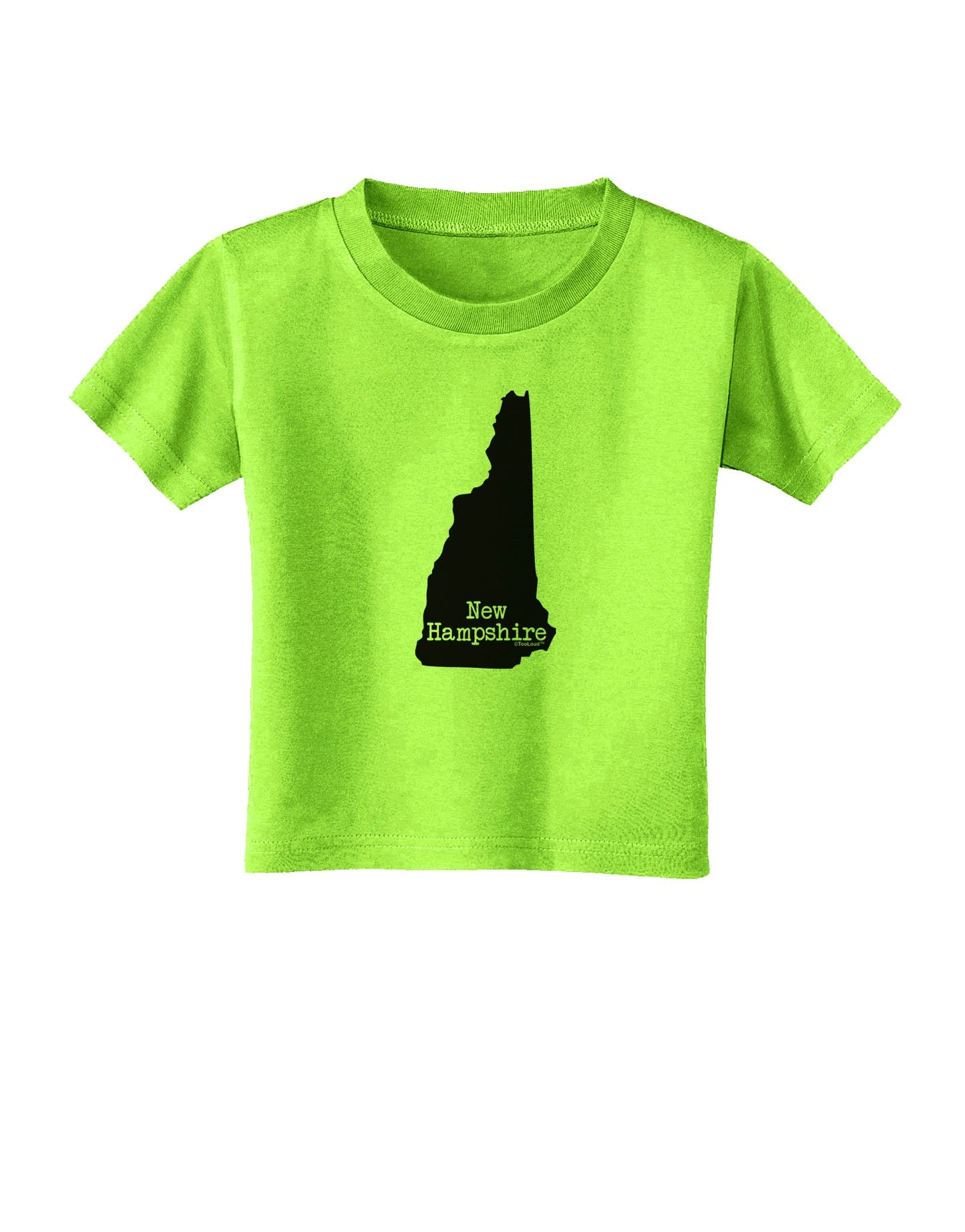 New Hampshire - United States Shape Toddler T-Shirt by TooLoud-Toddler T-Shirt-TooLoud-Lime-Green-2T-Davson Sales