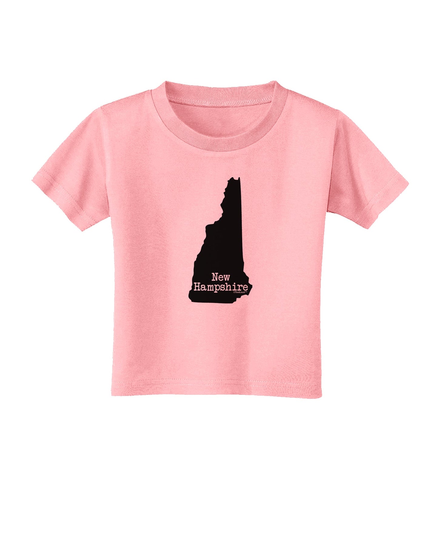 New Hampshire - United States Shape Toddler T-Shirt by TooLoud-Toddler T-Shirt-TooLoud-Candy-Pink-2T-Davson Sales