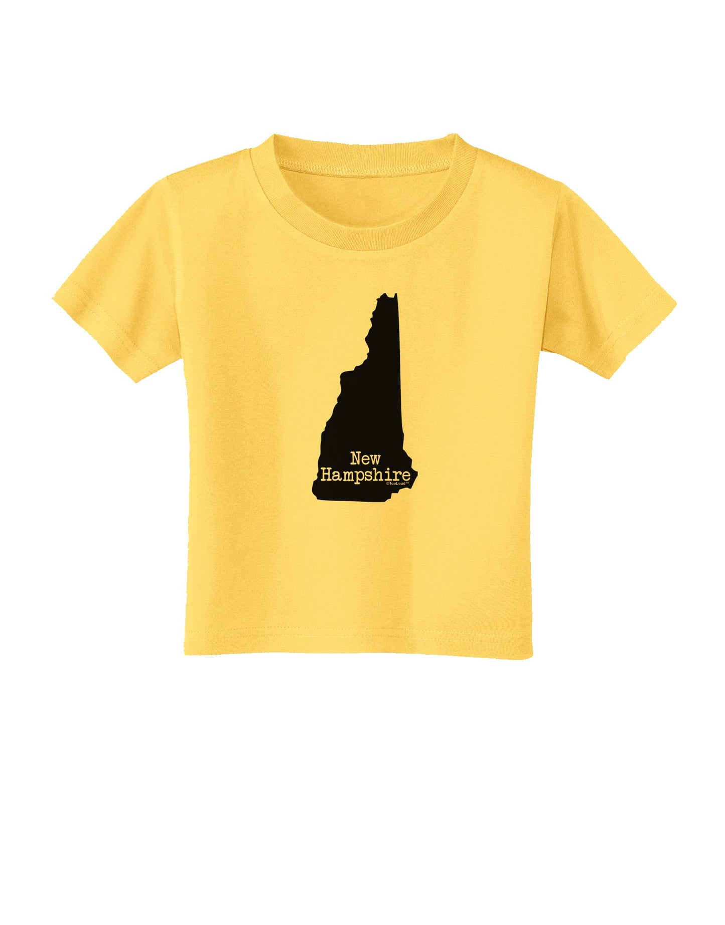 New Hampshire - United States Shape Toddler T-Shirt by TooLoud-Toddler T-Shirt-TooLoud-Yellow-2T-Davson Sales