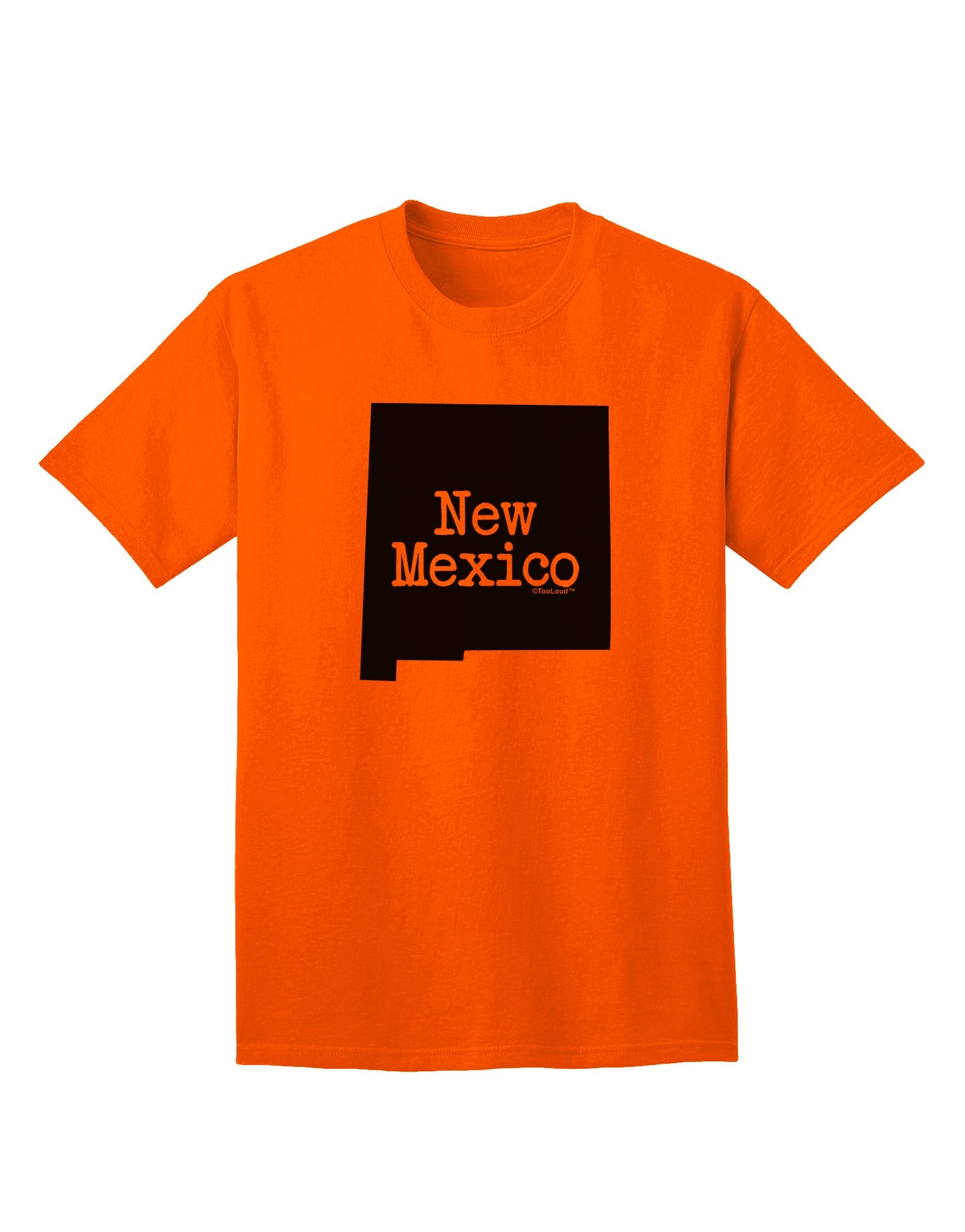 New Mexico - United States Shape Adult T-Shirt: A Stylish Addition to Your Wardrobe by TooLoud-Mens T-shirts-TooLoud-Orange-Small-Davson Sales