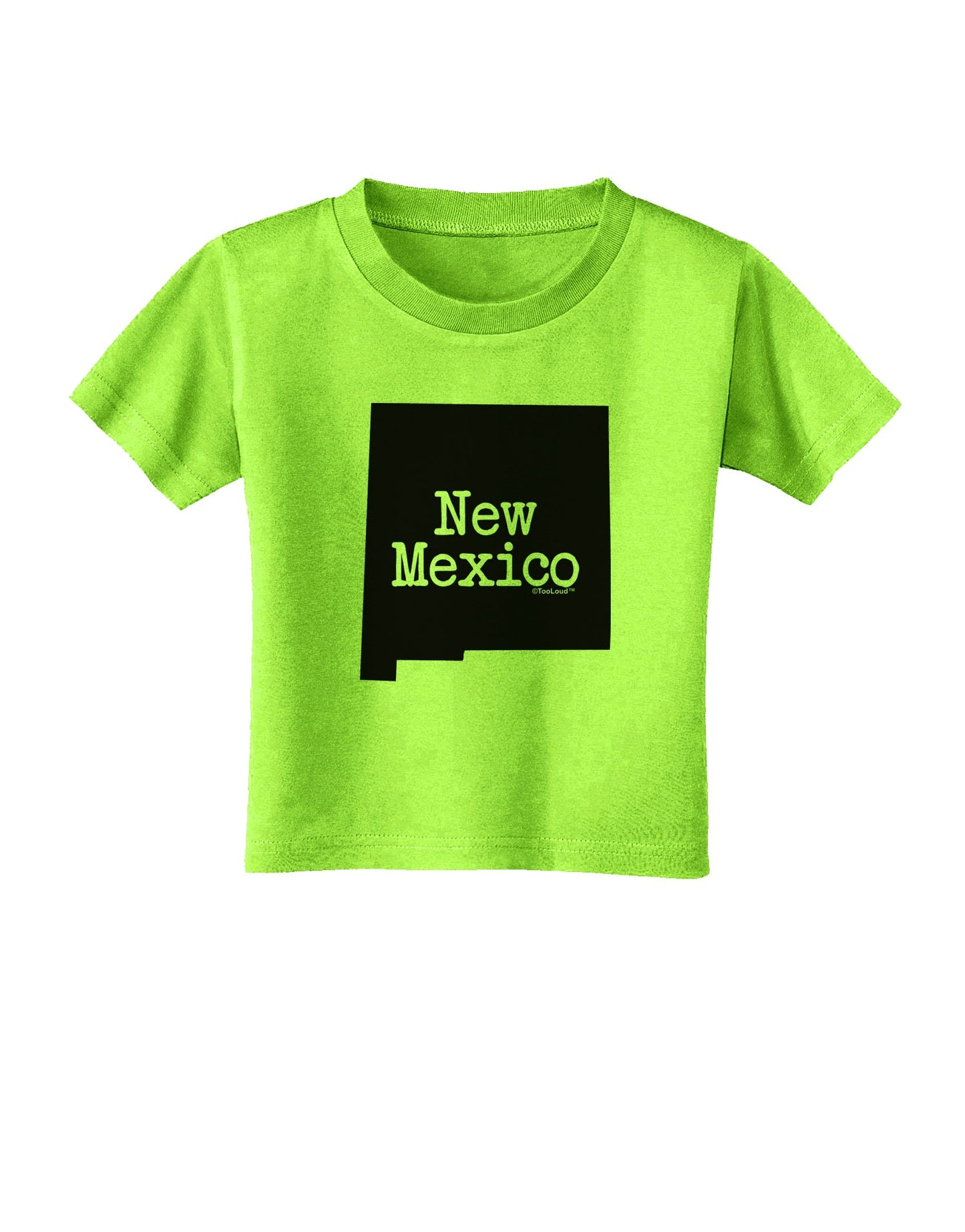 New Mexico - United States Shape Toddler T-Shirt by TooLoud-Toddler T-Shirt-TooLoud-Lime-Green-2T-Davson Sales