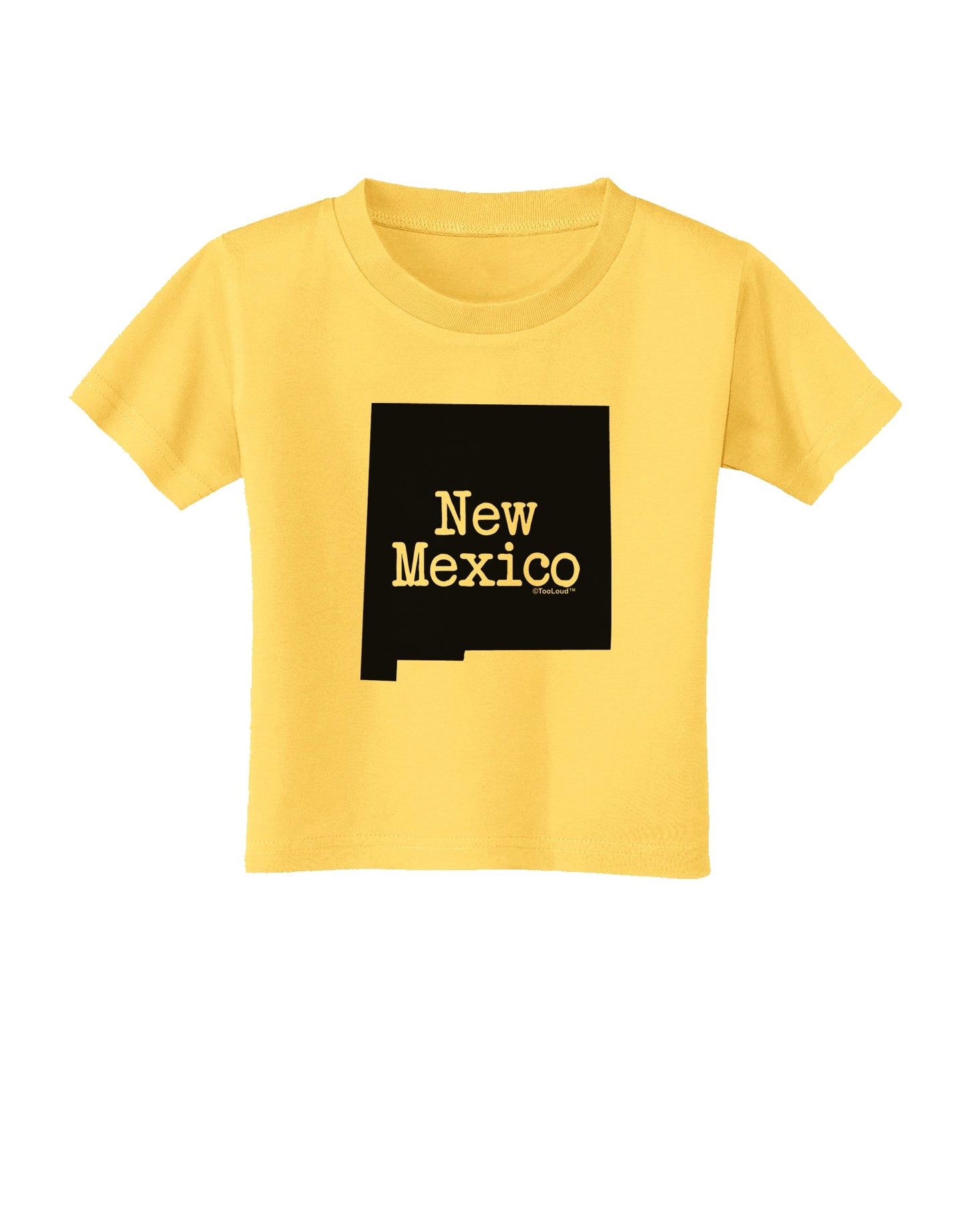 New Mexico - United States Shape Toddler T-Shirt by TooLoud-Toddler T-Shirt-TooLoud-Yellow-2T-Davson Sales