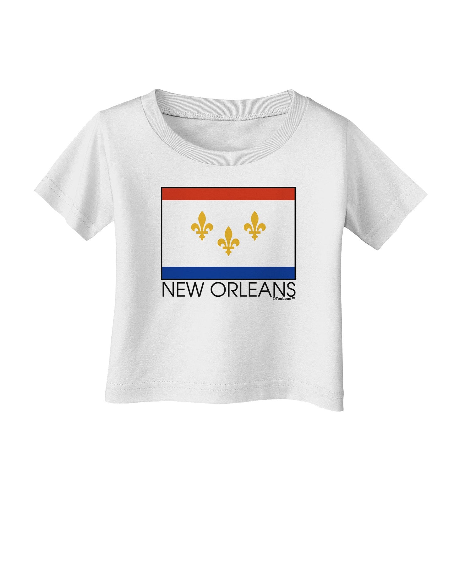 New Orleans Louisiana Flag Text Infant T-Shirt-Infant T-Shirt-TooLoud-White-06-Months-Davson Sales