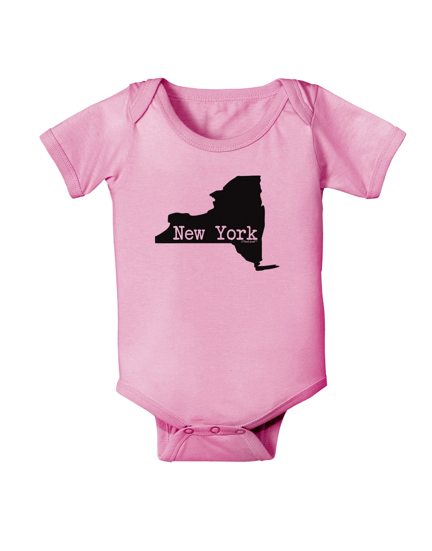 New York - United States Shape Baby Romper Bodysuit by TooLoud-Baby Romper-TooLoud-Light-Pink-06-Months-Davson Sales