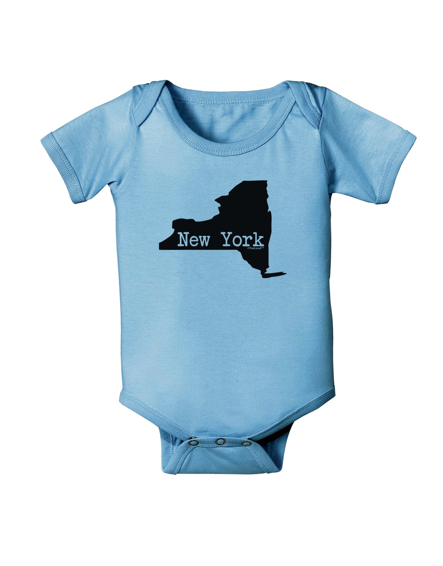 New York - United States Shape Baby Romper Bodysuit by TooLoud-Baby Romper-TooLoud-Light-Blue-06-Months-Davson Sales