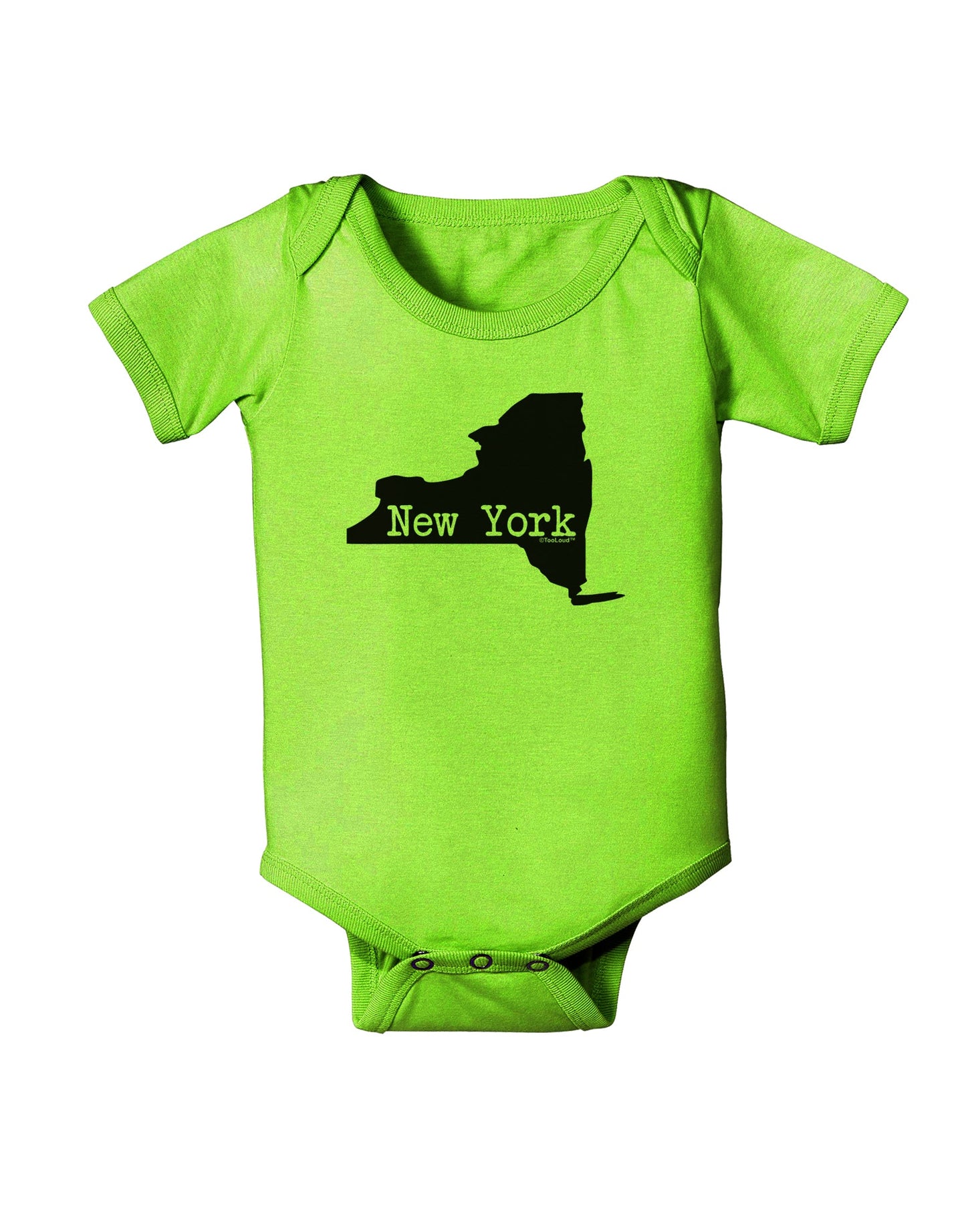 New York - United States Shape Baby Romper Bodysuit by TooLoud-Baby Romper-TooLoud-Lime-Green-06-Months-Davson Sales