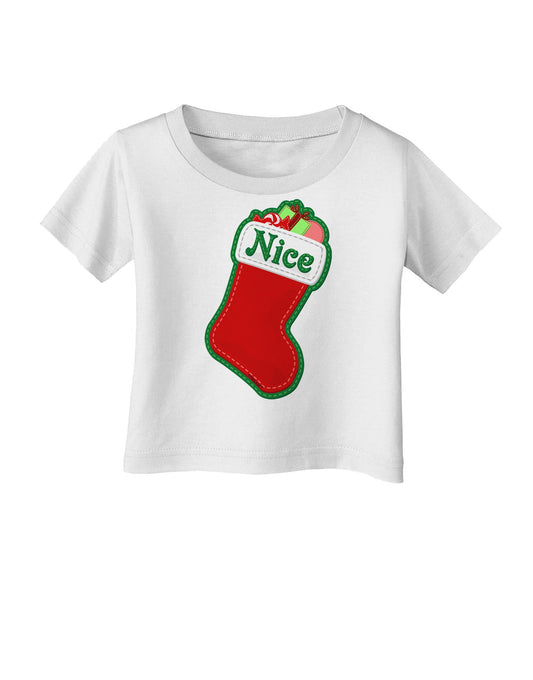 Nice Stocking Cute Christmas Infant T-Shirt-Infant T-Shirt-TooLoud-White-06-Months-Davson Sales