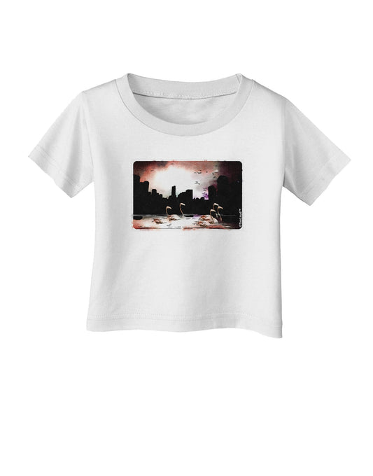 Nighttime Flamingos Infant T-Shirt-Infant T-Shirt-TooLoud-White-06-Months-Davson Sales