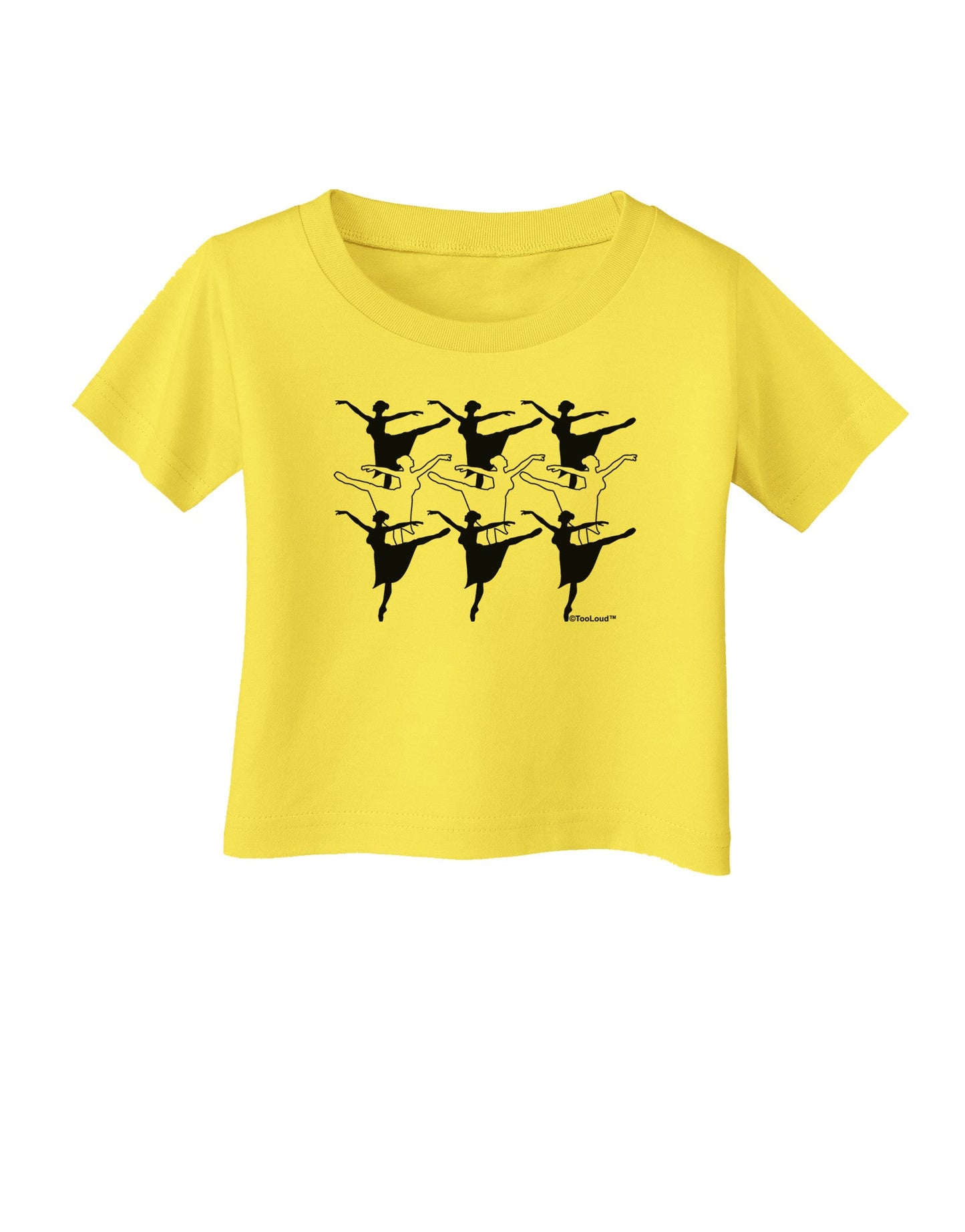 Nine Ladies Dancing Infant T-Shirt-Infant T-Shirt-TooLoud-Yellow-06-Months-Davson Sales