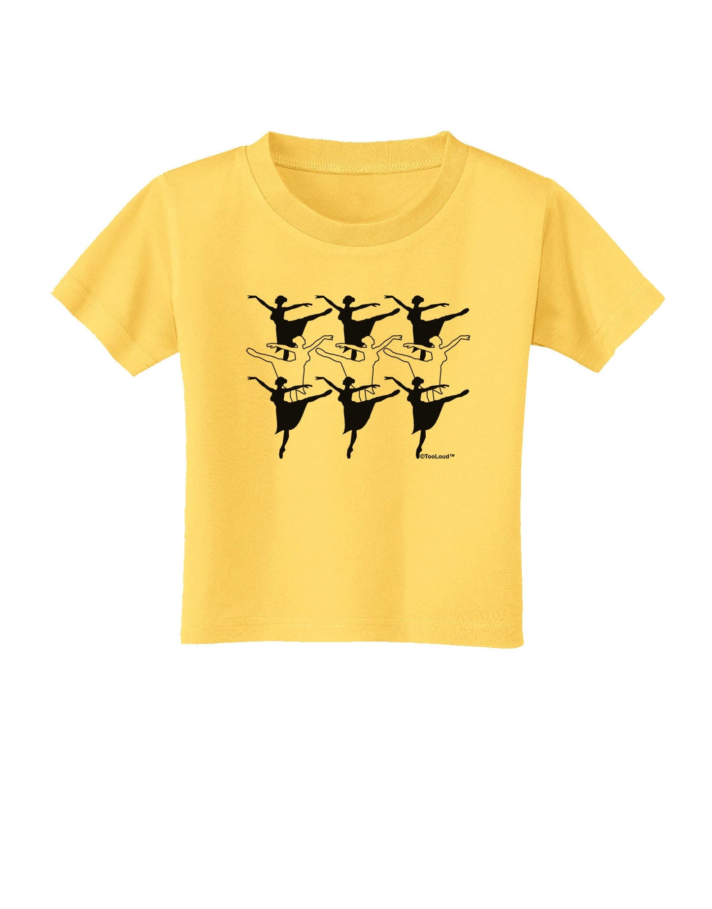 Nine Ladies Dancing Toddler T-Shirt-Toddler T-Shirt-TooLoud-Yellow-2T-Davson Sales