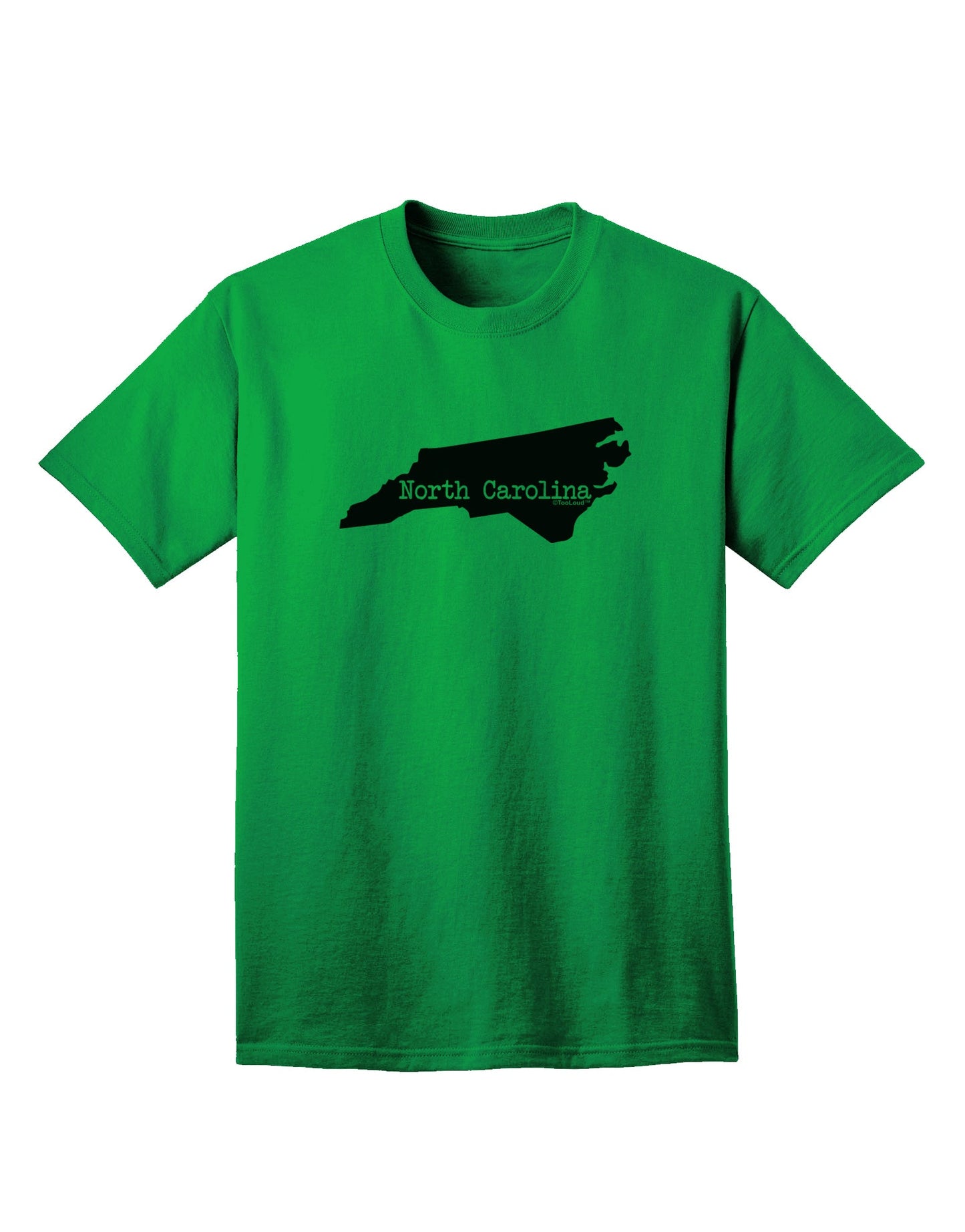 North Carolina - United States Shape Adult T-Shirt: A Stylish Addition to Your Wardrobe by TooLoud-Mens T-shirts-TooLoud-Kelly-Green-Small-Davson Sales