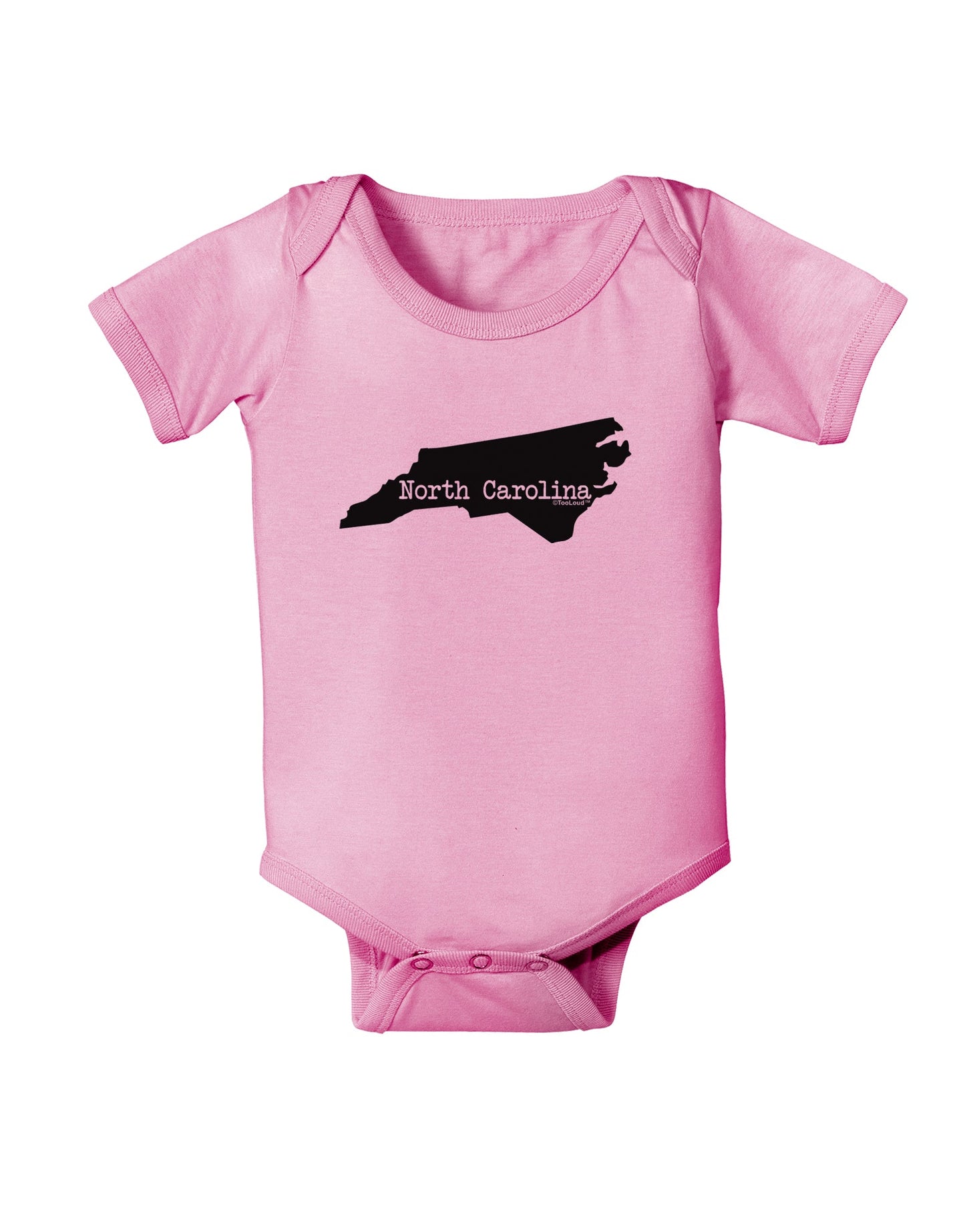 North Carolina - United States Shape Baby Romper Bodysuit by TooLoud-Baby Romper-TooLoud-Light-Pink-06-Months-Davson Sales