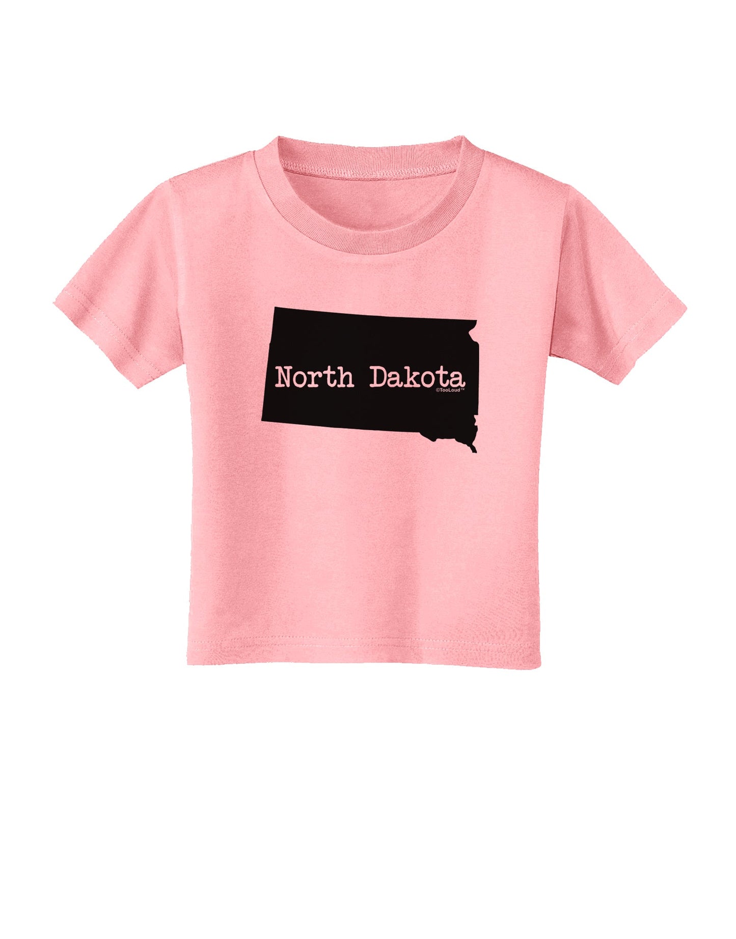 North Dakota - United States Shape Toddler T-Shirt by TooLoud-Toddler T-Shirt-TooLoud-Candy-Pink-2T-Davson Sales