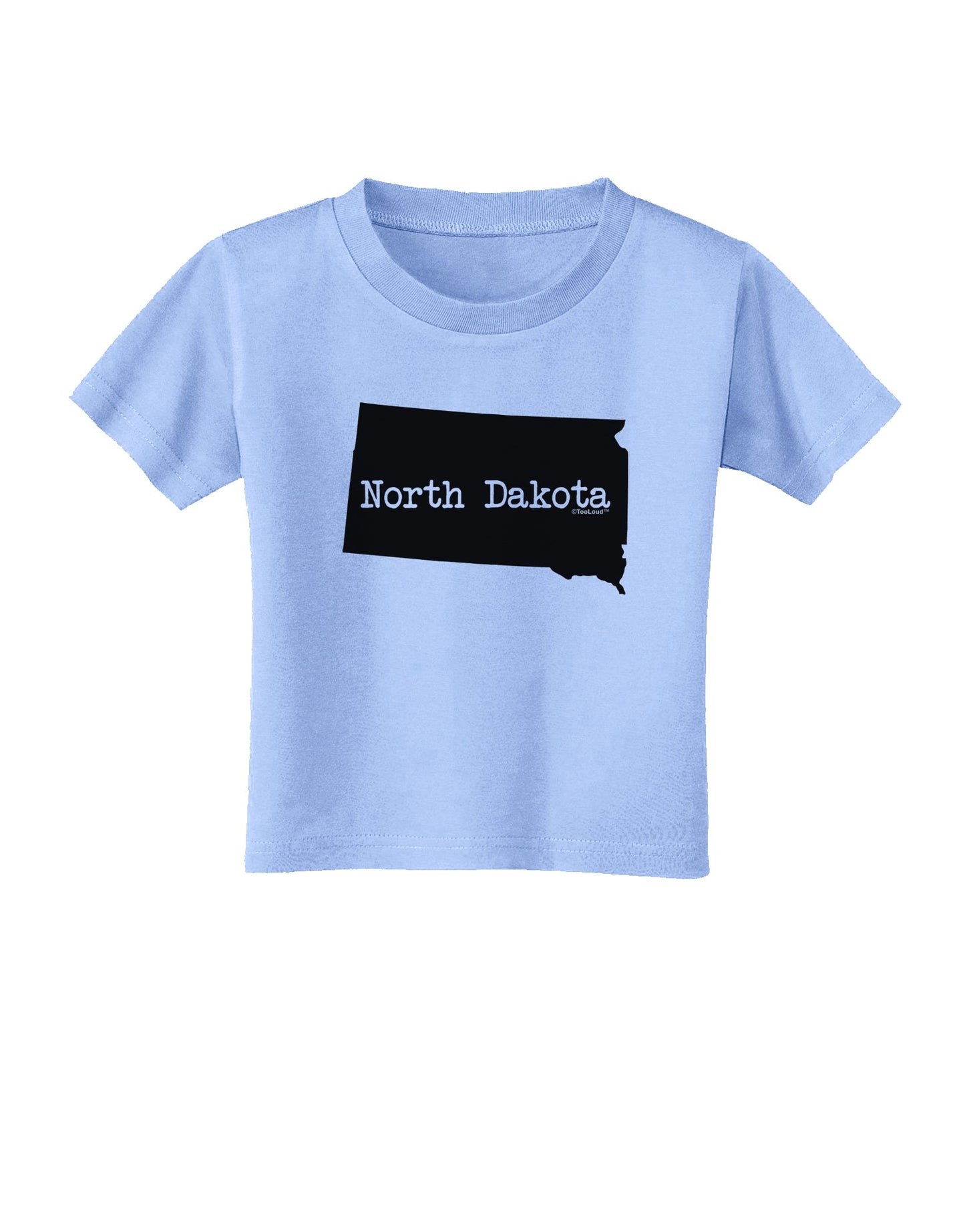 North Dakota - United States Shape Toddler T-Shirt by TooLoud-Toddler T-Shirt-TooLoud-Aquatic-Blue-2T-Davson Sales