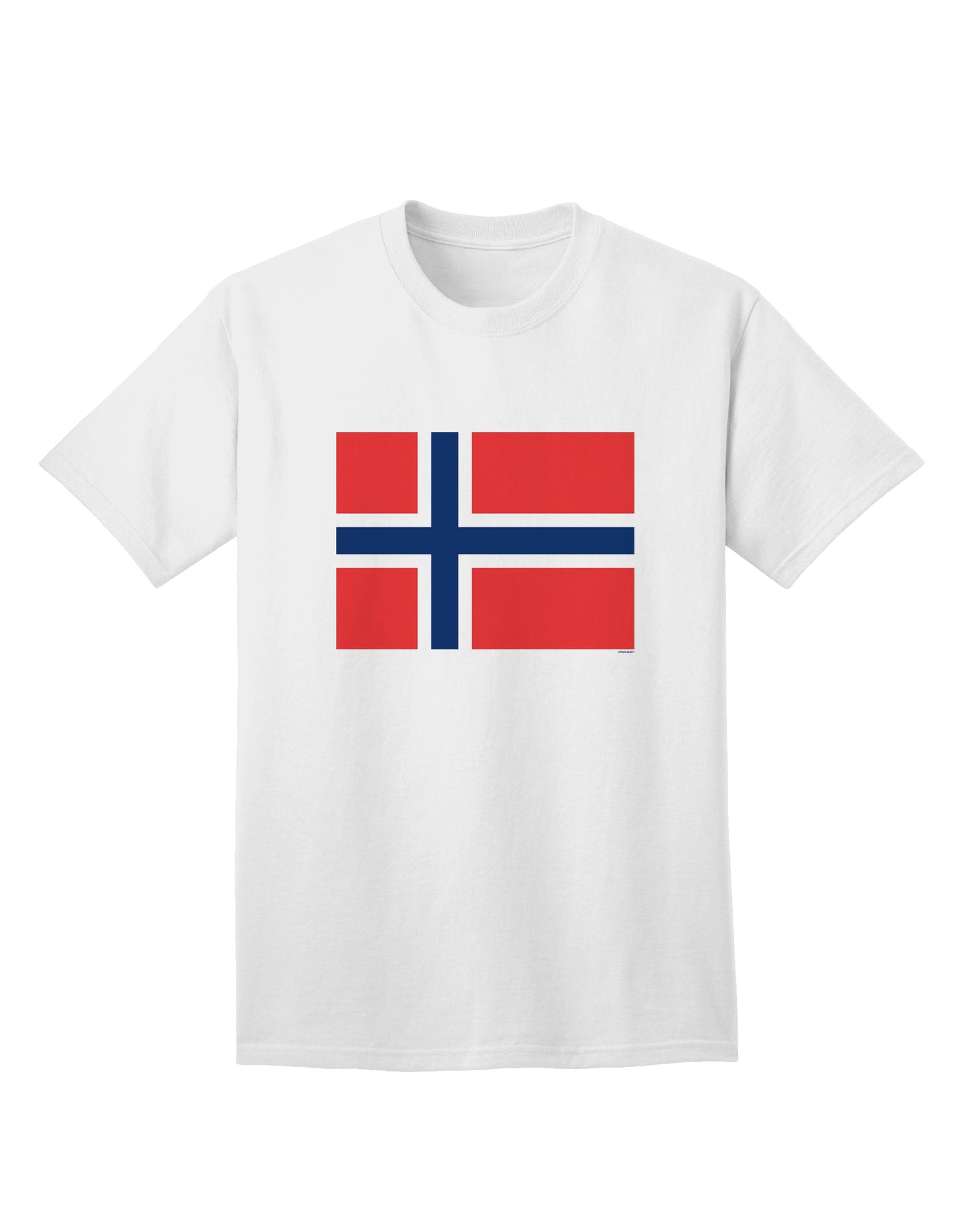Norwegian Flag Adult T-Shirt - A Stylish Addition to Your Wardrobe-Mens T-shirts-TooLoud-White-Small-Davson Sales