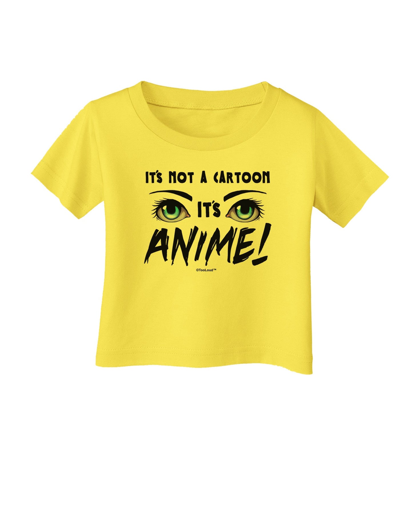 Not A Cartoon Eyes Blue Infant T-Shirt-Infant T-Shirt-TooLoud-Yellow-06-Months-Davson Sales