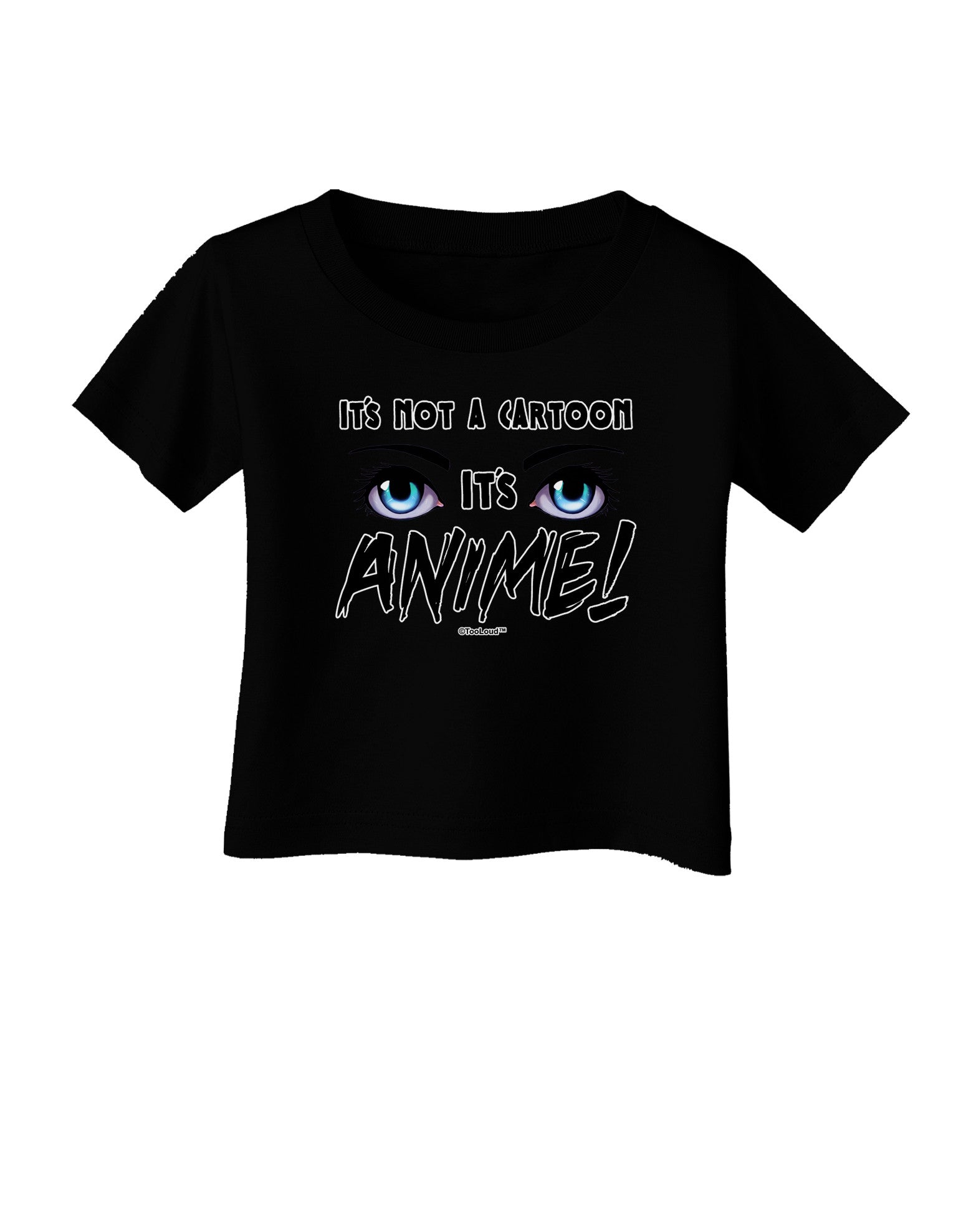 Not A Cartoon Eyes Blue Infant T-Shirt Dark-Infant T-Shirt-TooLoud-Black-06-Months-Davson Sales