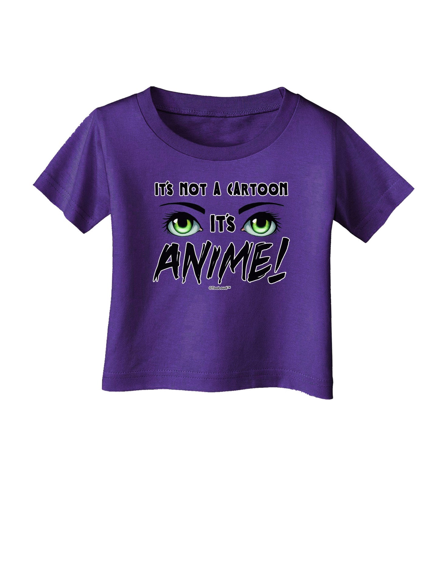 Not A Cartoon Eyes Green Infant T-Shirt Dark-Infant T-Shirt-TooLoud-Purple-06-Months-Davson Sales