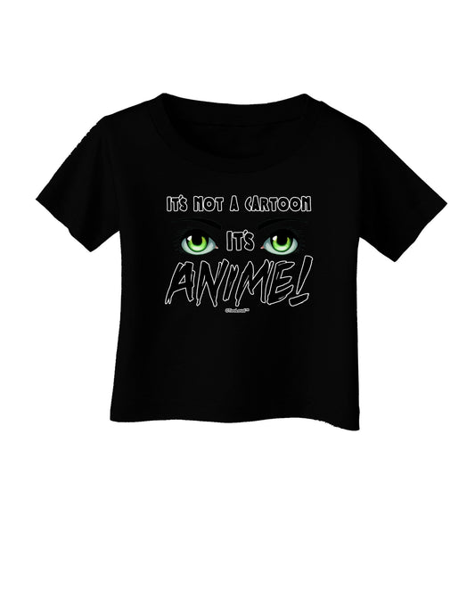Not A Cartoon Eyes Green Infant T-Shirt Dark-Infant T-Shirt-TooLoud-Black-06-Months-Davson Sales