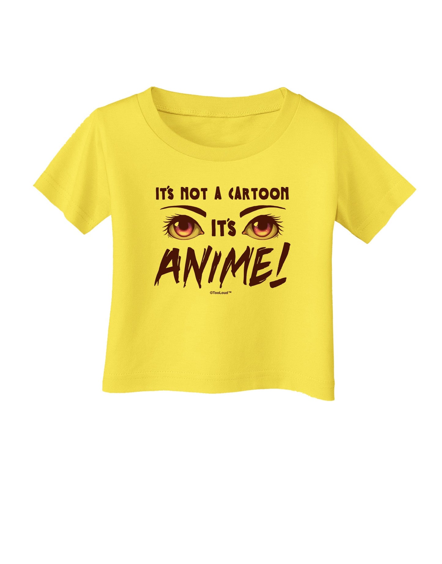 Not A Cartoon Eyes Magenta Infant T-Shirt-Infant T-Shirt-TooLoud-Yellow-06-Months-Davson Sales