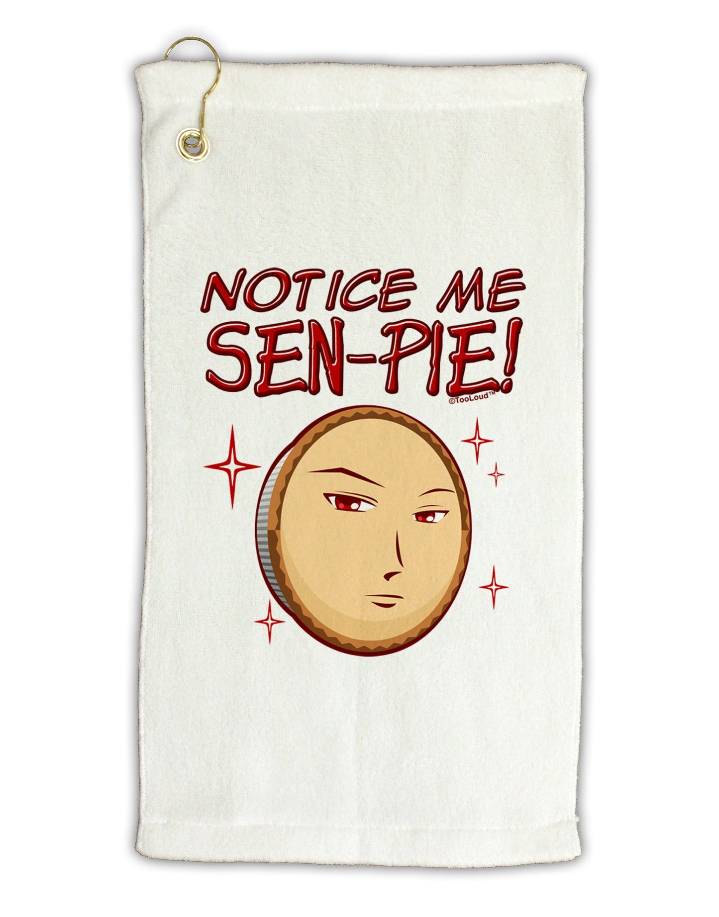 Notice Me Sen-pie Micro Terry Gromet Golf Towel 11"x19-Golf Towel-TooLoud-White-Davson Sales
