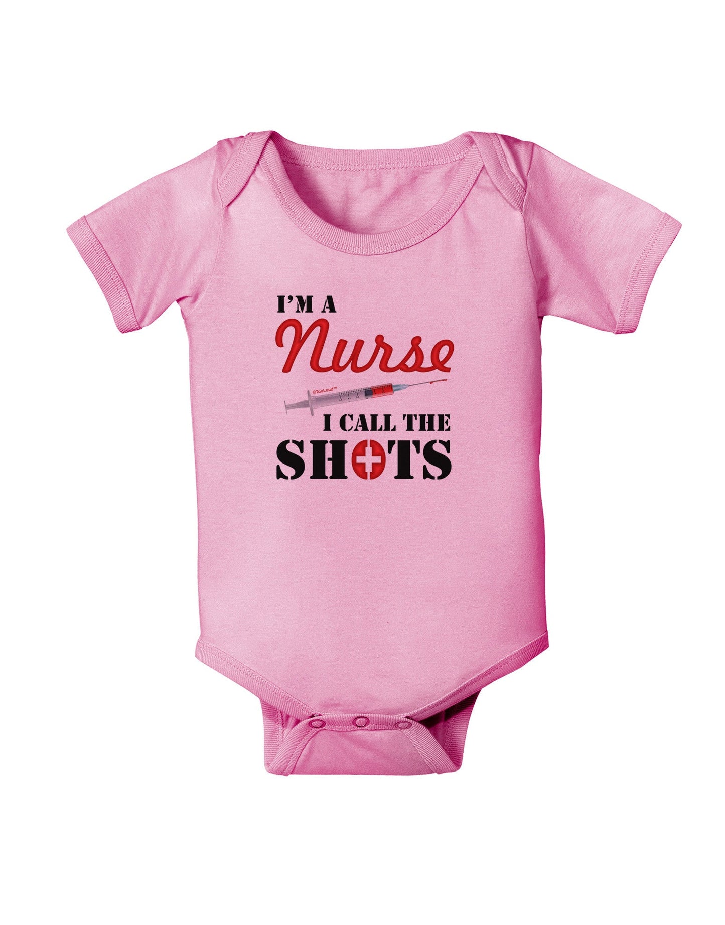 Nurse - Call The Shots Baby Romper Bodysuit-Baby Romper-TooLoud-Pink-06-Months-Davson Sales