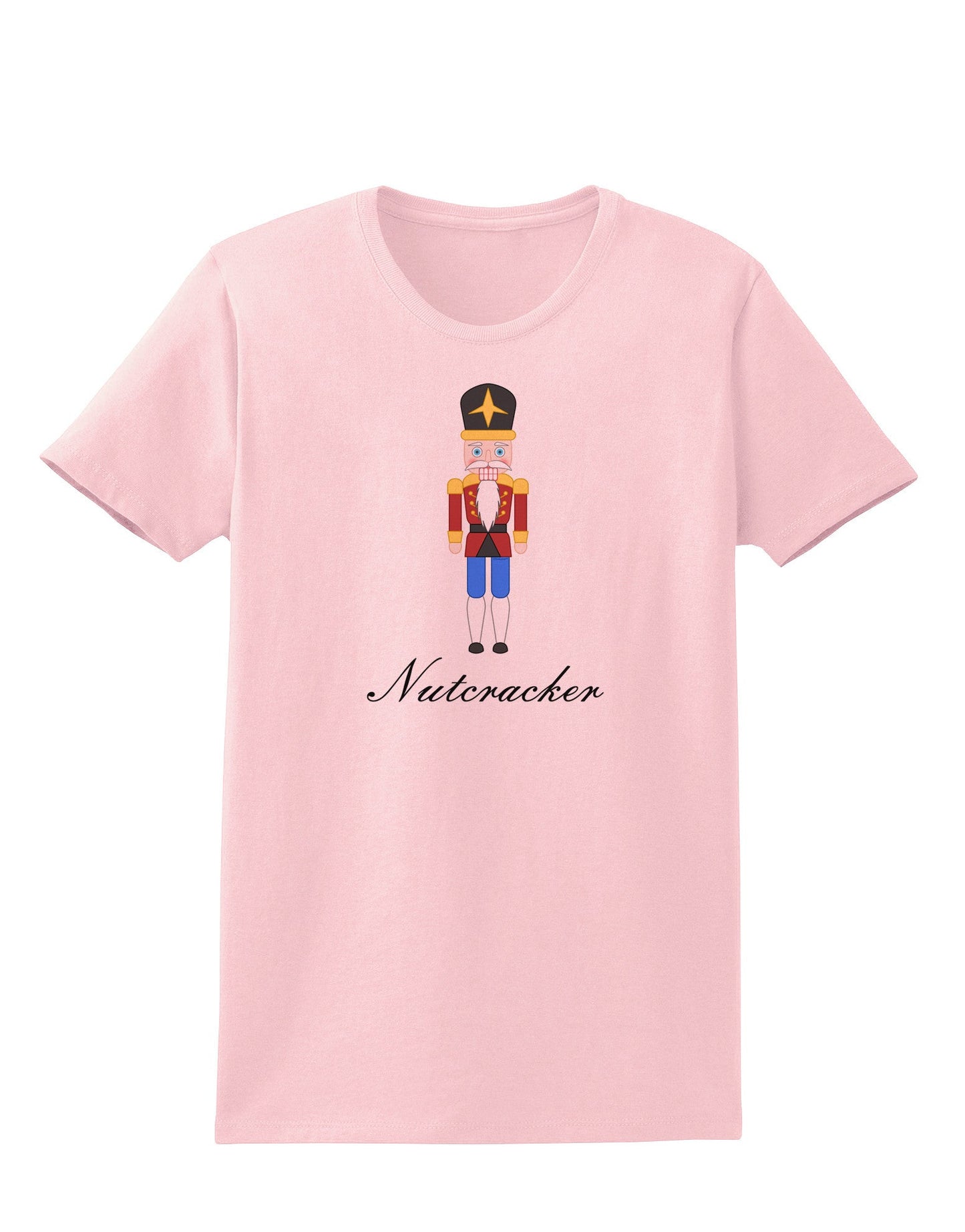 Nutcracker Design - Red Gold Black Text Womens T-Shirt-Womens T-Shirt-TooLoud-PalePink-X-Small-Davson Sales